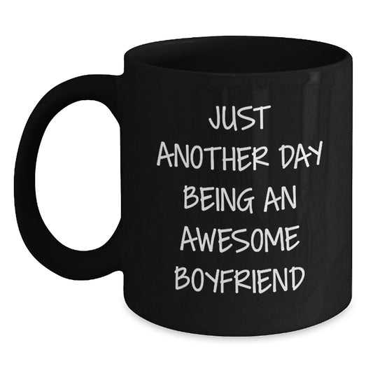 Funny Sweetheart Gifts, Just Another Day Being An Awesome Sweetheart, Black Coffee Mug for Men, Graduation Unique Gifts from Friends - Main