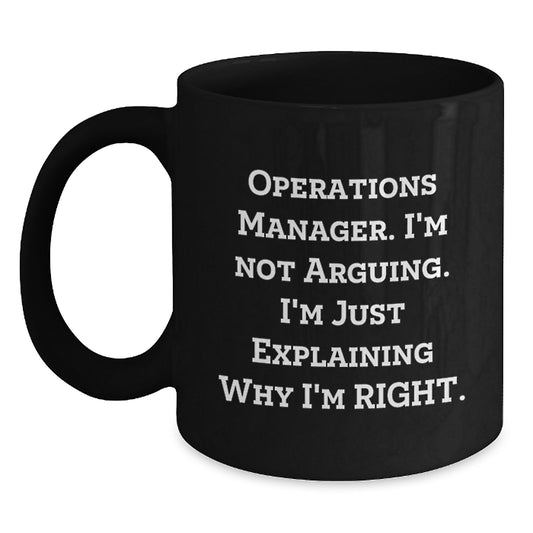 Operations Manager Funny Black Coffee Mug, Gifts from Men to Operations Manager, Birthday Unique Gifts - Main