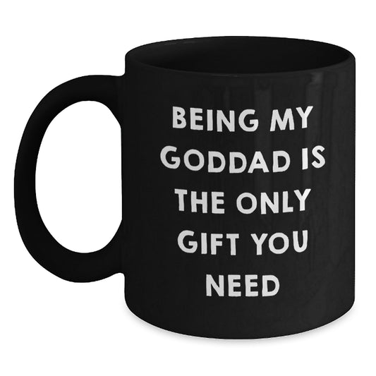 Goddad Gifts from Men, Funny Black Coffee Mugs for Goddad, Best Birthday Unique Gifts for Him - Main