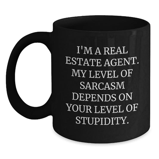 Funny Real Estate Agent Gifts, Real Estate Agent Mug, Sarcasm Quotes, Birthday Unique Gifts from Men to Women, Coworkers, Friends, Family - Main