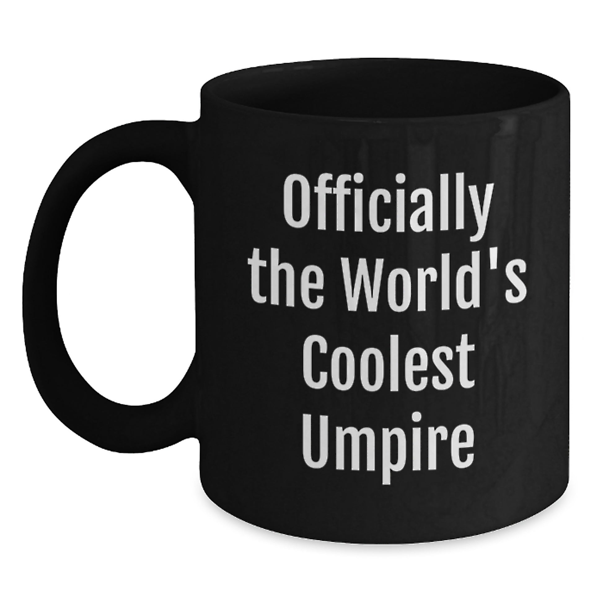 Funny Umpire Gifts from Friends to Birthday Man, 'Officially The World's Coolest Umpire' Coffee Mug for Umpire Enthusiasts, Black Coffee Mug, Gifts for Men, Unique Umpire Birthday Unique Gifts - Main