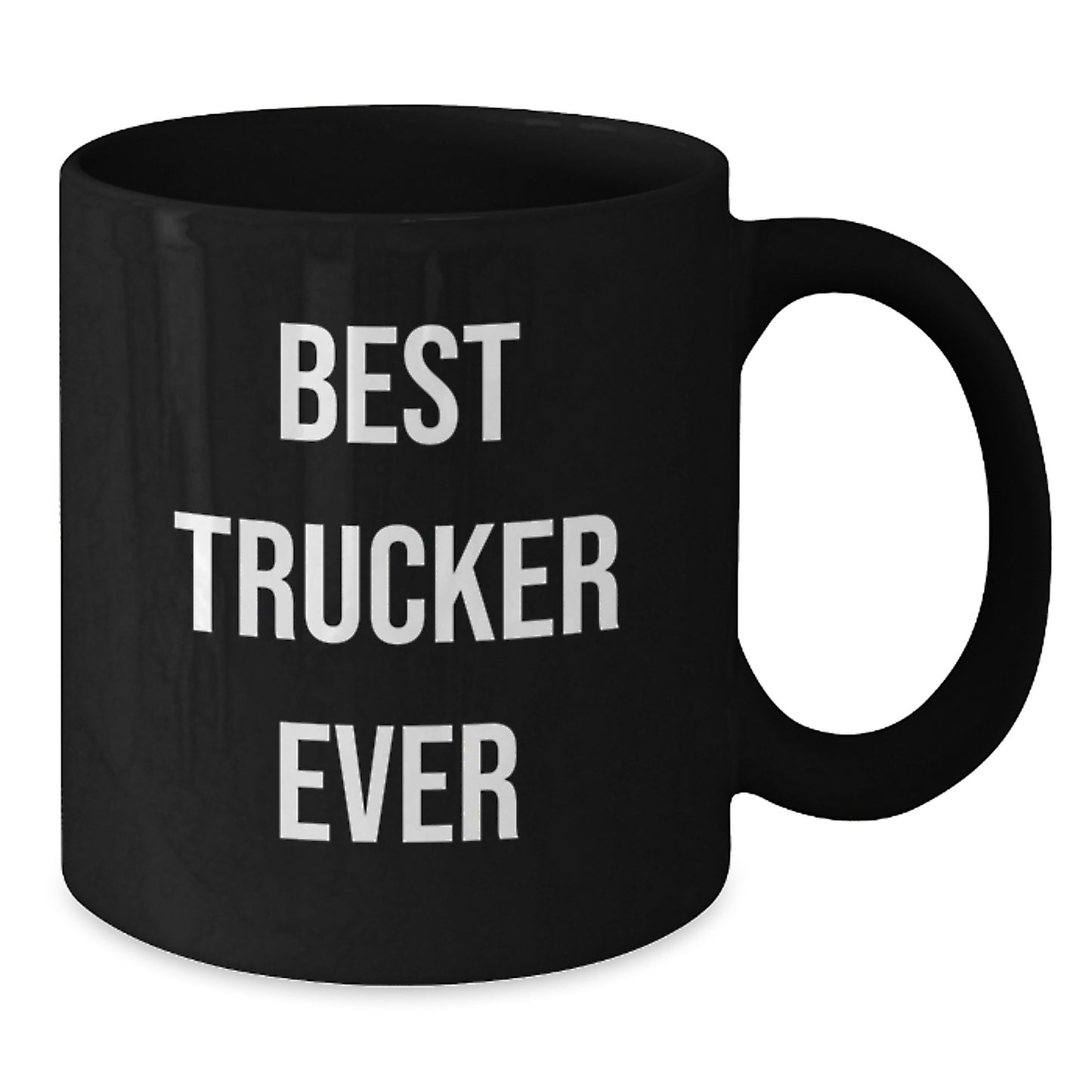 Funny Trucker Gifts from Men for Birthday, Black Coffee Mug with Best Trucker Ever Quote, Unique Gift for Friends, Coworkers, Family - Additional