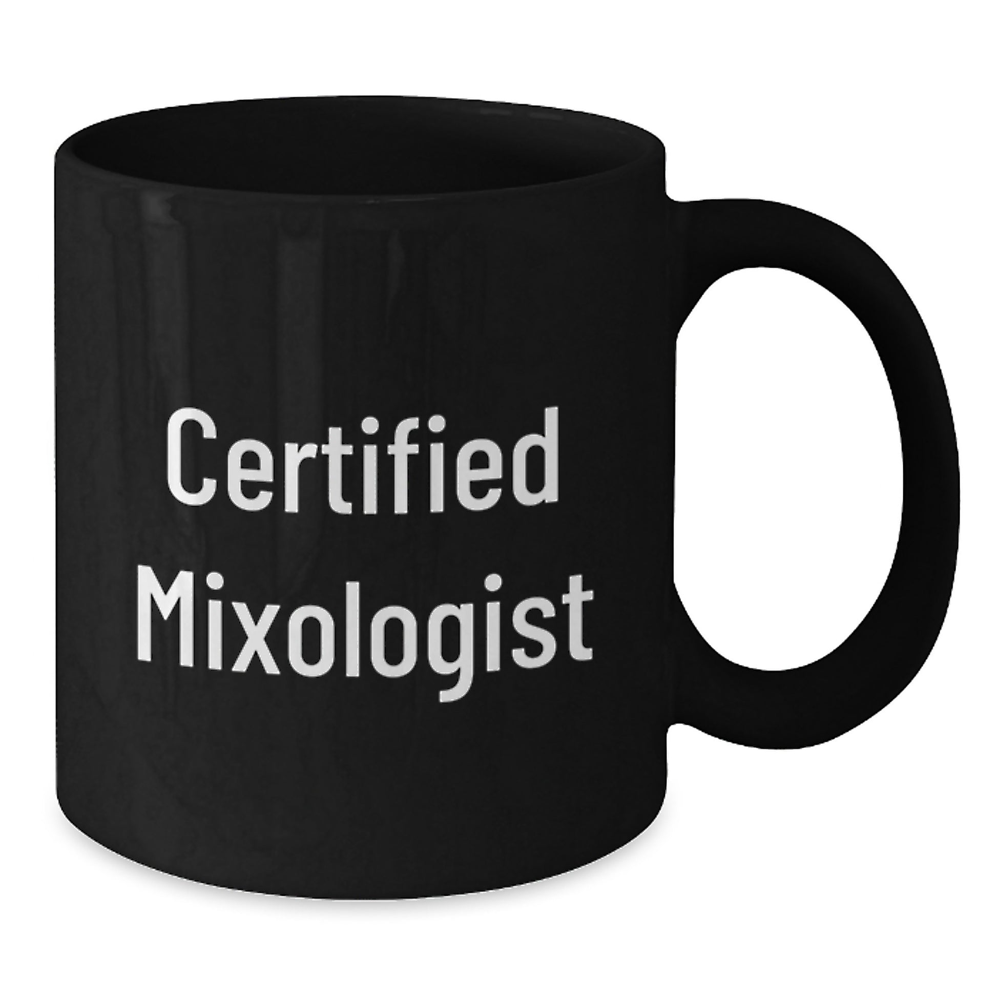 Funny Mixologist Gifts from Friends for Graduation Unique Black Coffee Mug, 'Cheers to the Good Times' Certified Mixologist - Additional