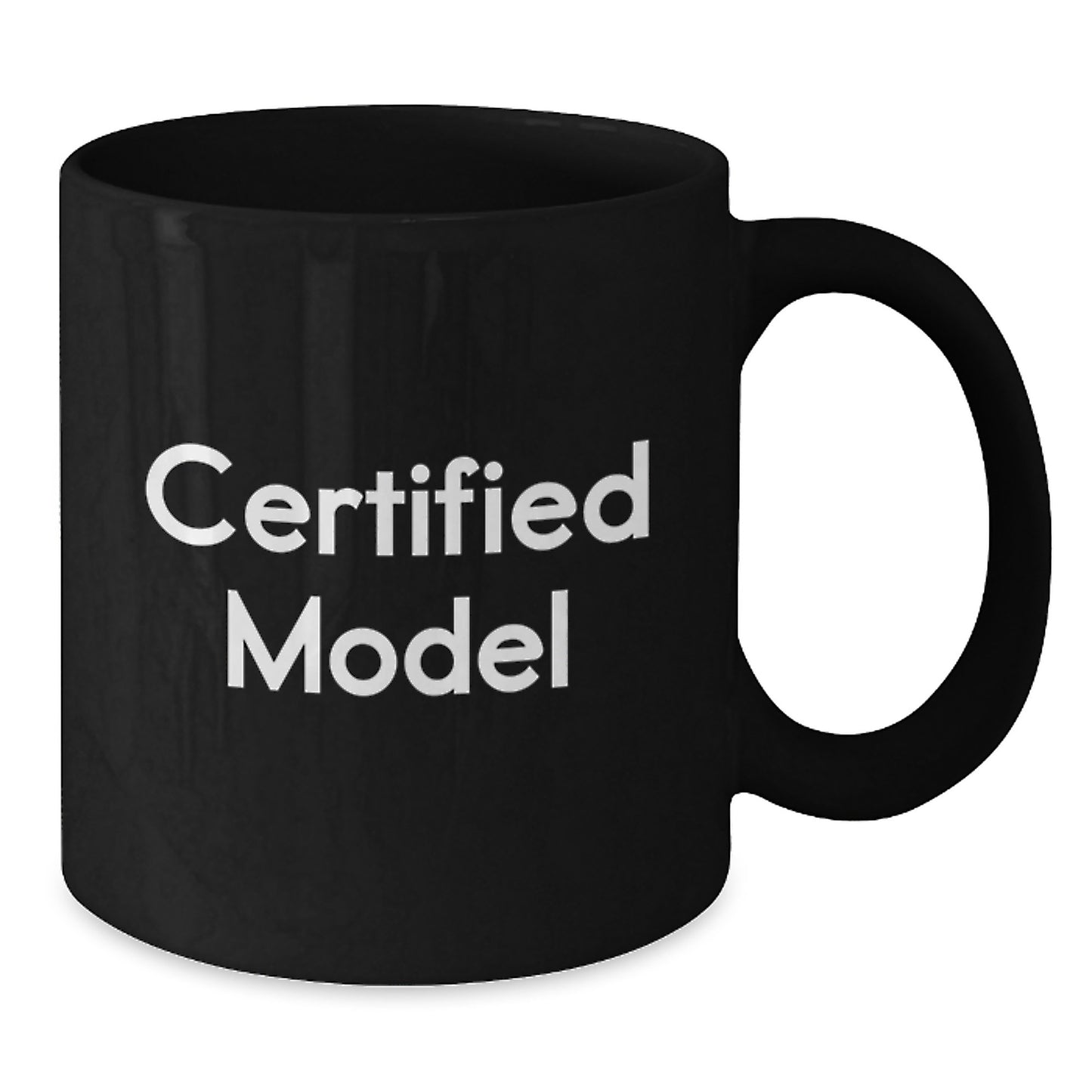 Funny Model Gifts for Graduation - Black Coffee Mug with Inspirational Quote 'Certified Model', Gifts from Friends or Family - Additional