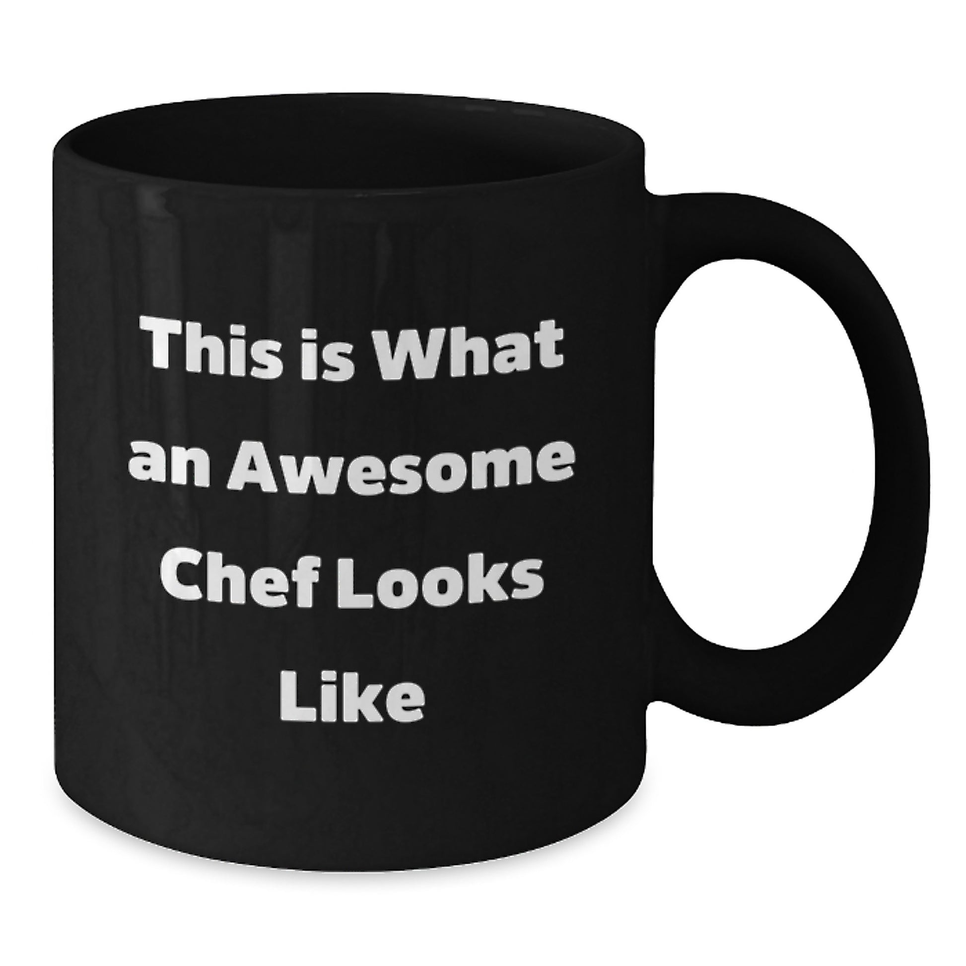 Funny Chef Gifts for Graduation - Black Coffee Mug with Inspirational Quote 'This Is What An Awesome Chef Looks Like' from Friends and Family - Additional