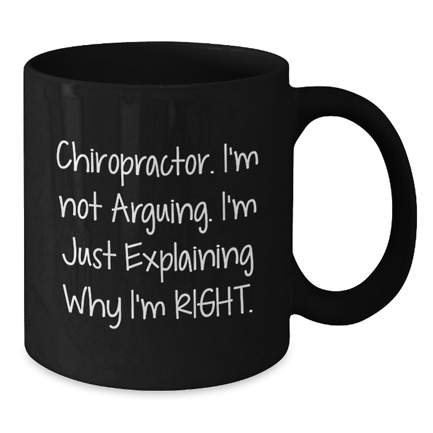 Chiropractor Humor Gifts from Family - Funny Black Coffee Mug Birthday Unique Presents for Men Women Friends Coworkers - Additional