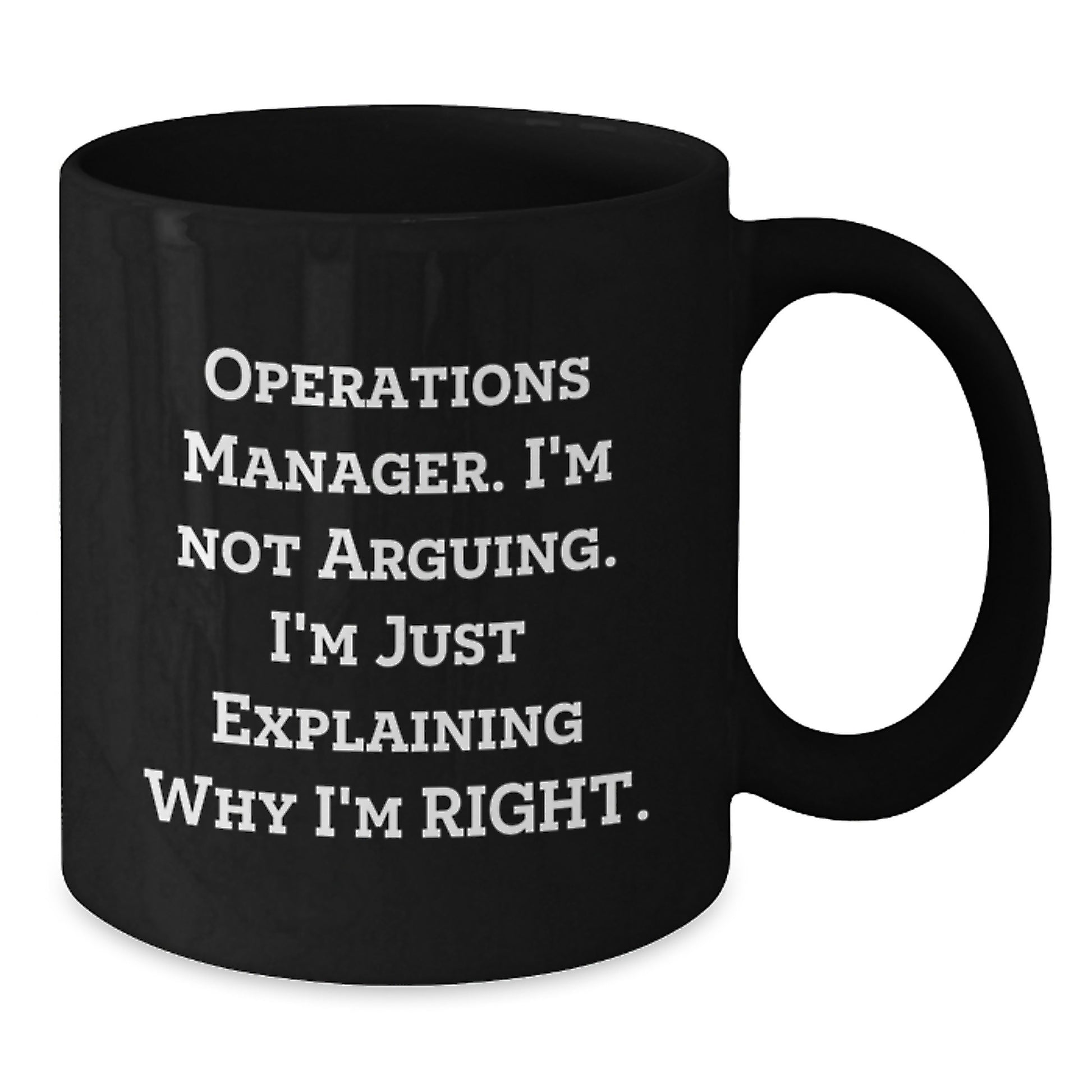 Operations Manager Funny Black Coffee Mug, Gifts from Men to Operations Manager, Birthday Unique Gifts - Additional