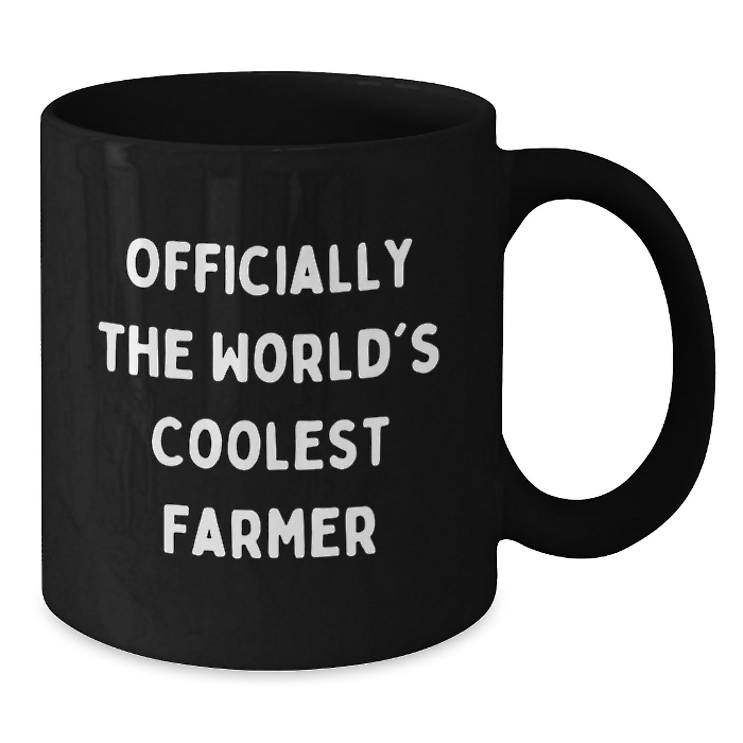 Funny Farmer Gifts, Officially The World's Coolest Farmer Quote, Black Coffee Mug, Birthday Unique Gifts from Friends to Farmer - Additional