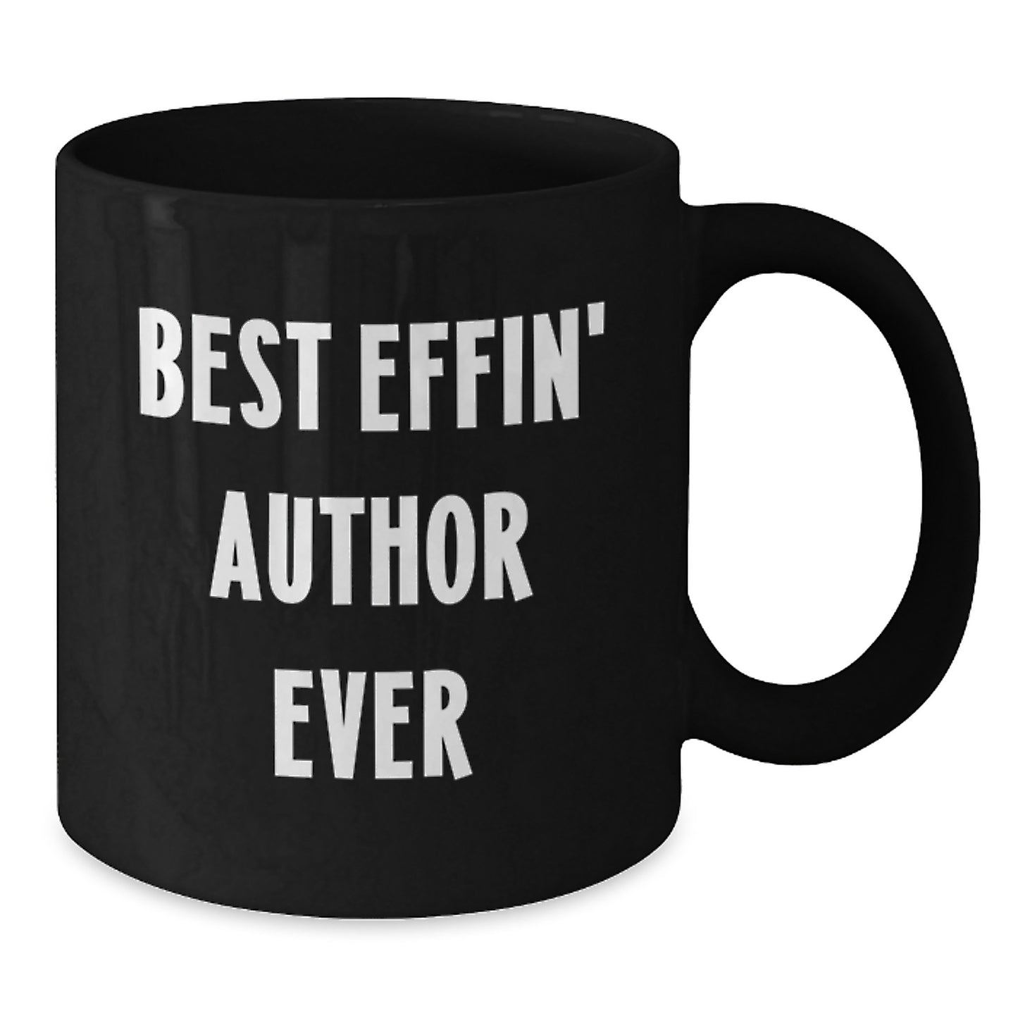 Funny Author Gifts: Best Effin' Author Ever Quote on Black Coffee Mug for Birthday - Additional