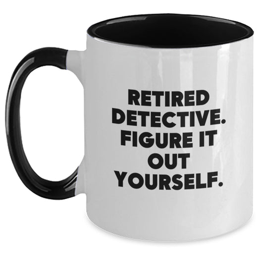 Detective Gifts from Friends, Gifts for Men | Funny Two Tone Coffee Mug for Graduation - Main