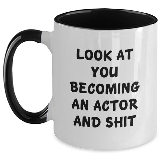 Funny Actor Gifts, Actor Two Tone Coffee Mug, Graduation Unique Gifts from Friends to Actor - Main