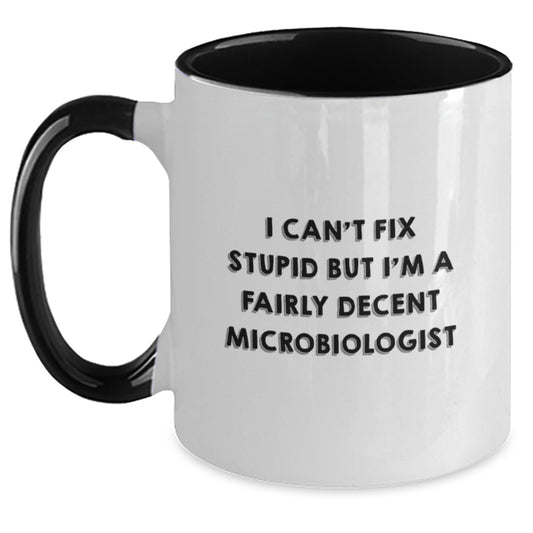 Funny Microbiologist Gifts from Friends for Graduation Unique Two Tone Coffee Mug - Main