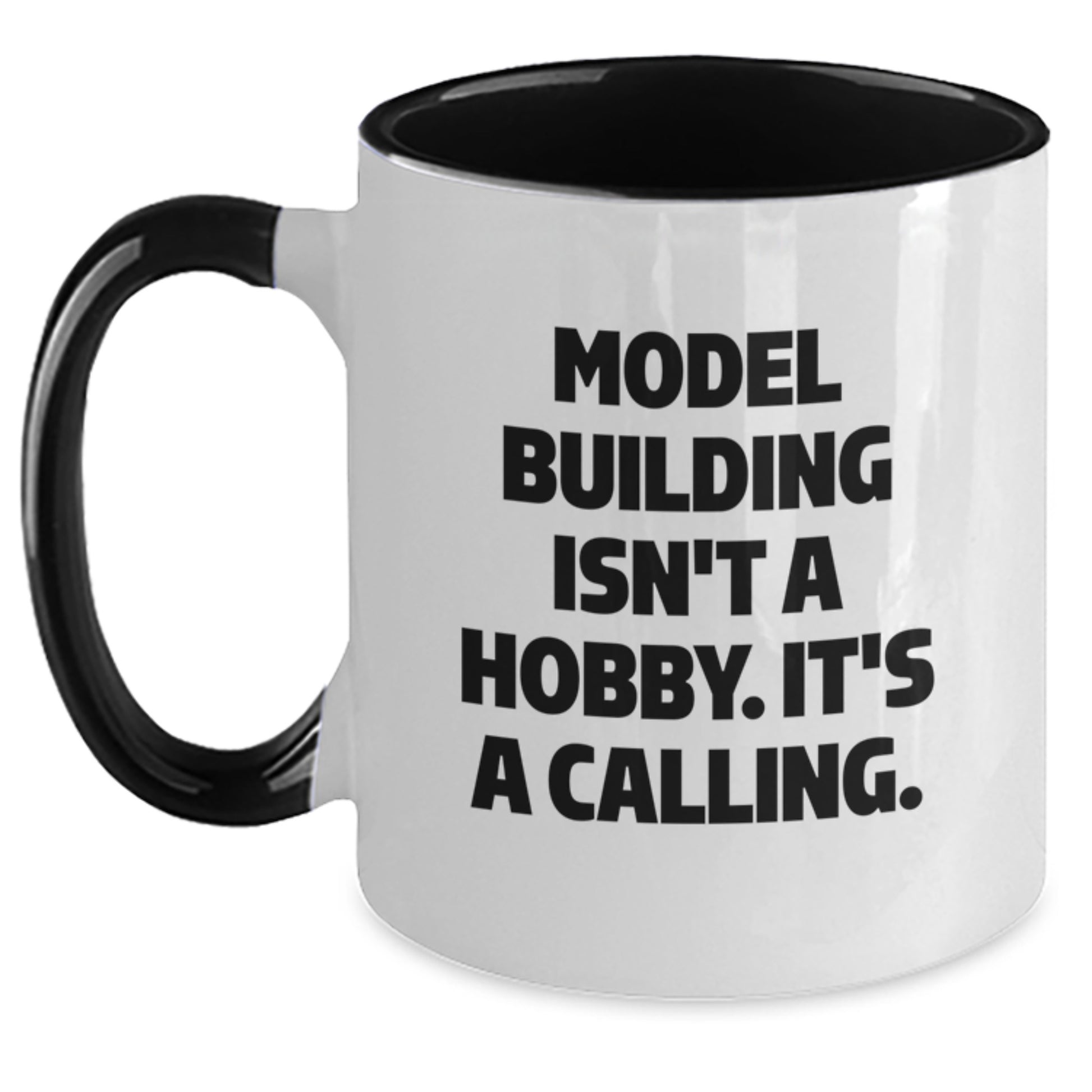 Funny Model Building Enthusiasts Gifts from Friends for Birthday - Two Tone Coffee Mug - Main