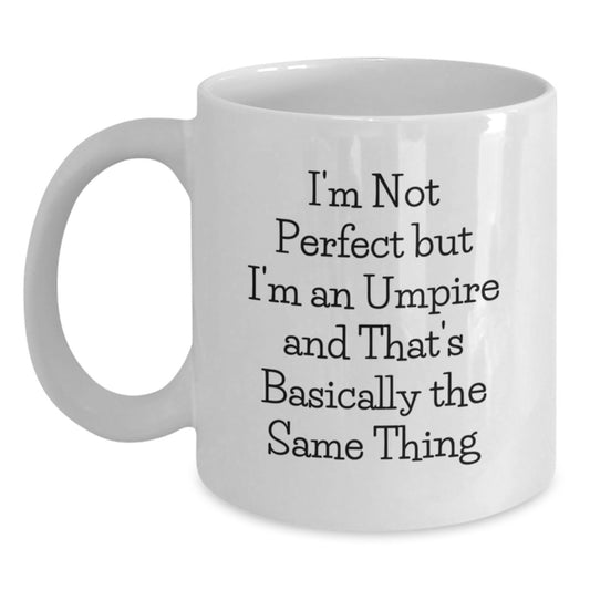Umpire Humor Gifts from Friends for Birthday, Funny White Coffee Mug - Main