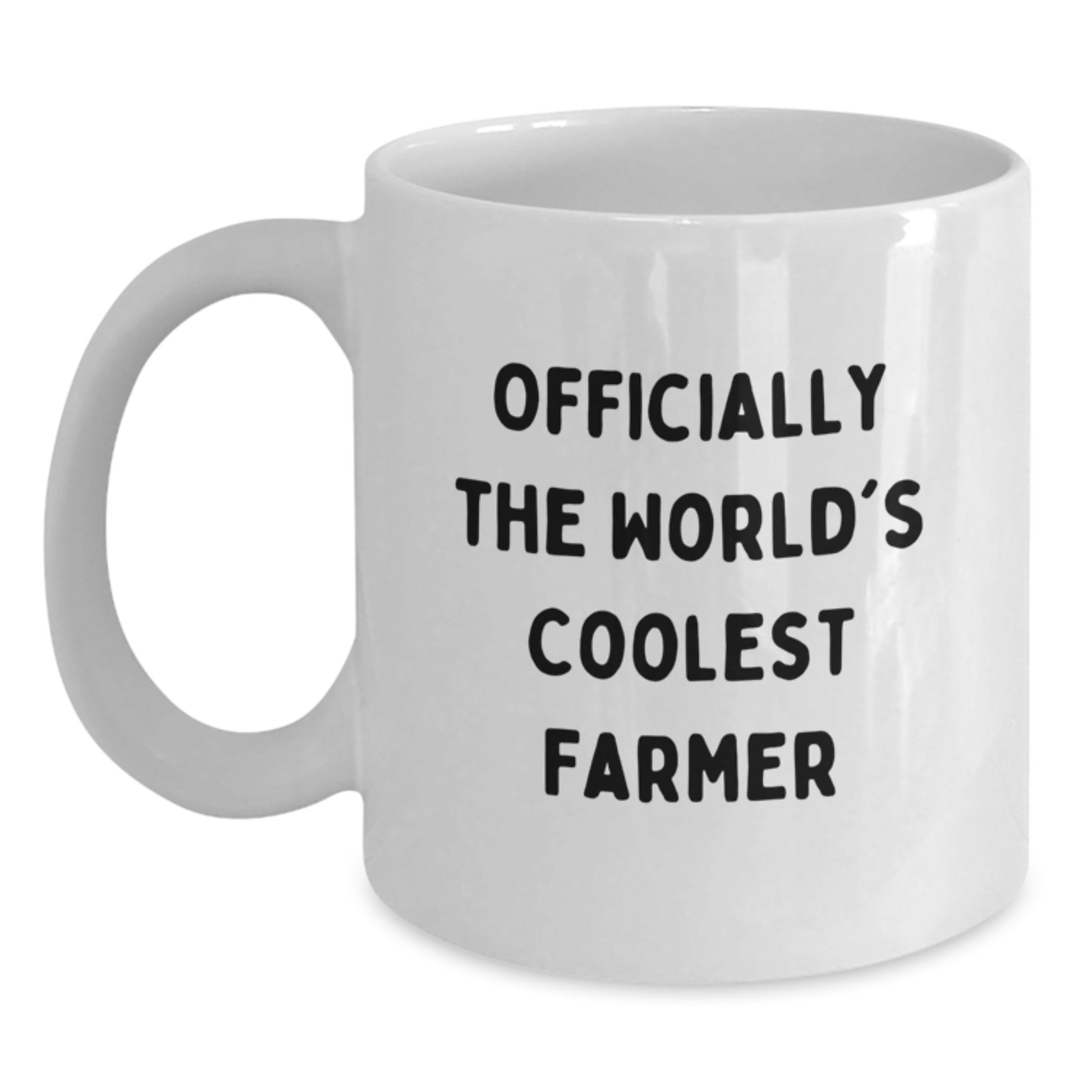 Funny Gifts from Friends to Men, The World's Coolest Farmer White Coffee Mug, Happy Birthday Unique Gifts - Main
