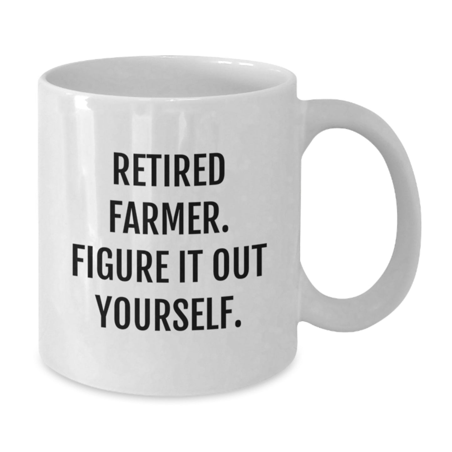 Funny Farmer Gifts for Men, White Coffee Mug with 'Retired Farmer. Figure It Out Yourself.' Quote, Ideal Gifts from Family, Friends, or Coworkers for Graduation - Additional