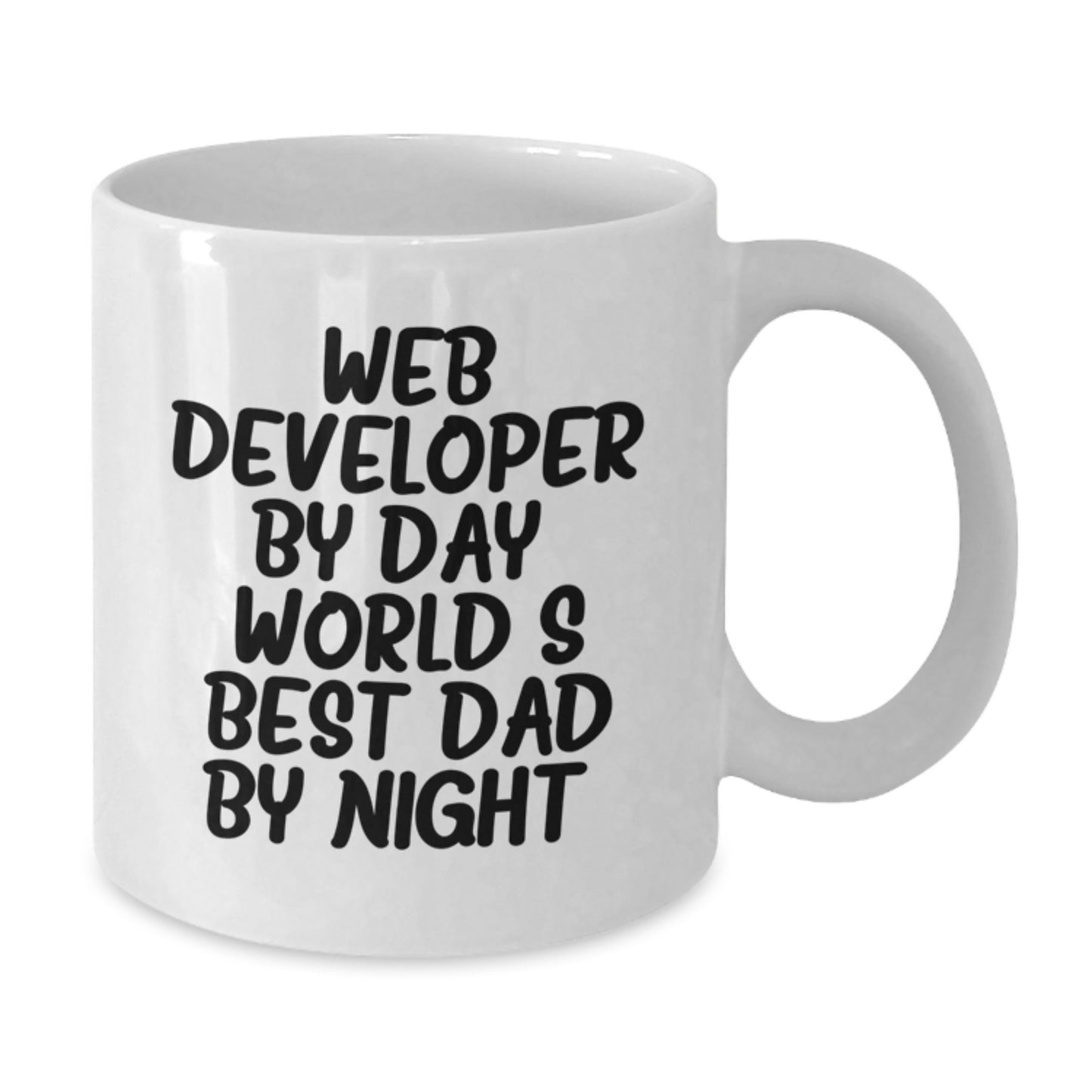 Funny Web Developer Gifts from Men to Web Developers, World's Best Dad White Coffee Mug for Graduation, Unique Gifts for Web Developers - Additional