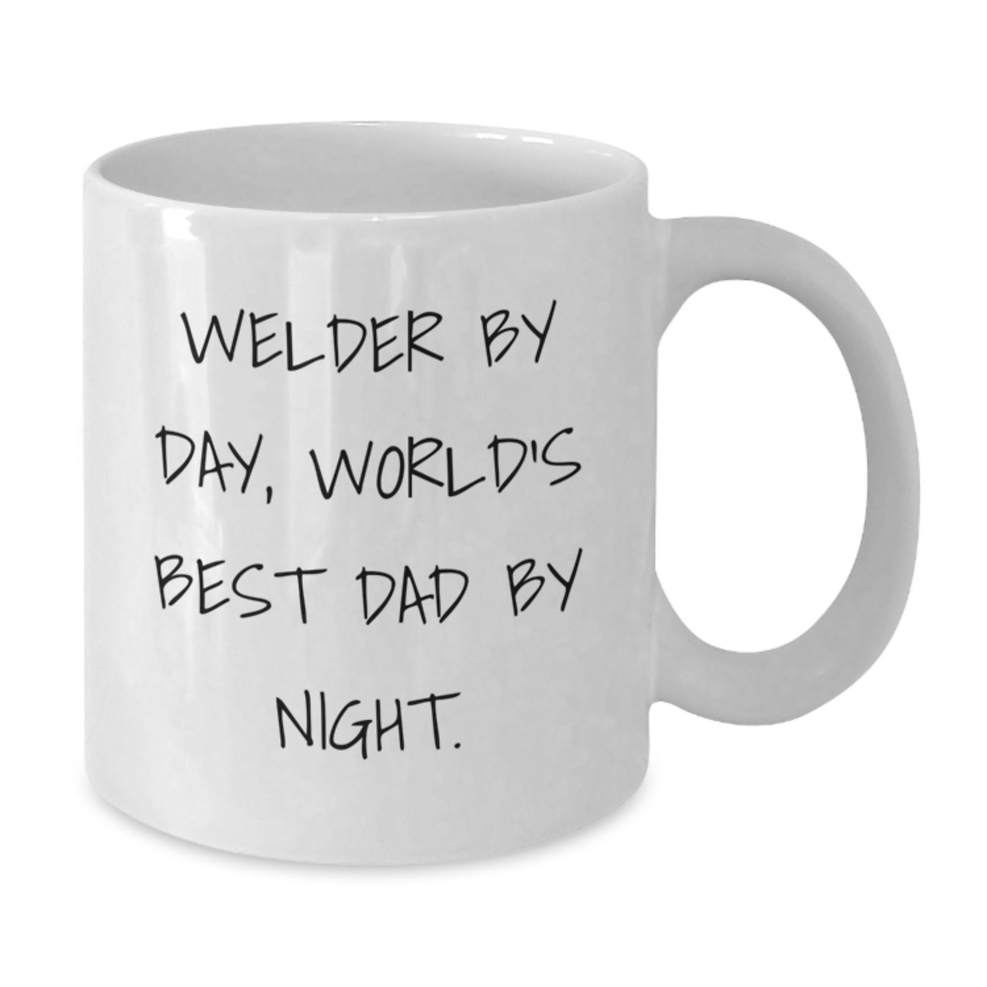 Welder Gifts - Funny White Coffee Mug for Graduation - Gifts from Men to Welder Friends, Unique Welder By Day, World's Best Dad By Night. - Additional