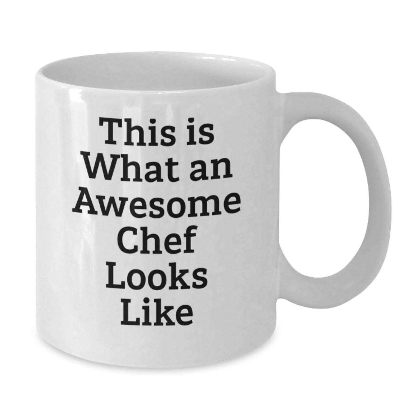 Funny Chef Gifts from Friends for Graduation, White Coffee Mug - 'This Is What An Awesome Chef Looks Like' - Additional