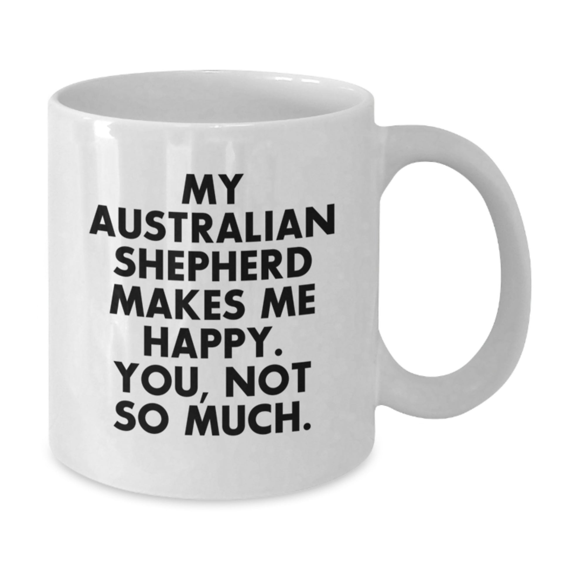 Funny Australian Shepherd Dog Gifts from Men to Friends Birthday Unique White Coffee Mugs - Additional