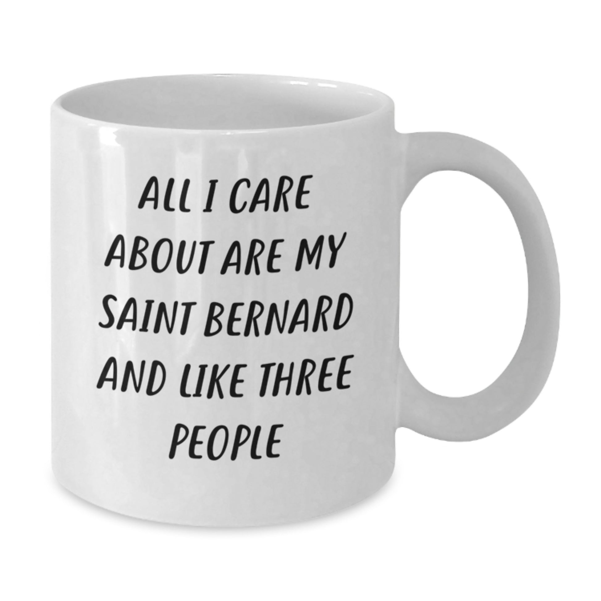Funny Saint Bernard Dog Lover Gifts from Friends, Gifts for Saint Bernard Dog Enthusiasts, White Coffee Mug for Birthday - Additional