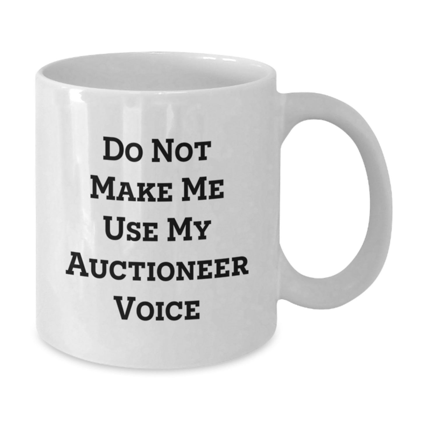 Auctioneer Humor Gifts from Friends for Men, Funny White Coffee Mug for Graduation - Additional