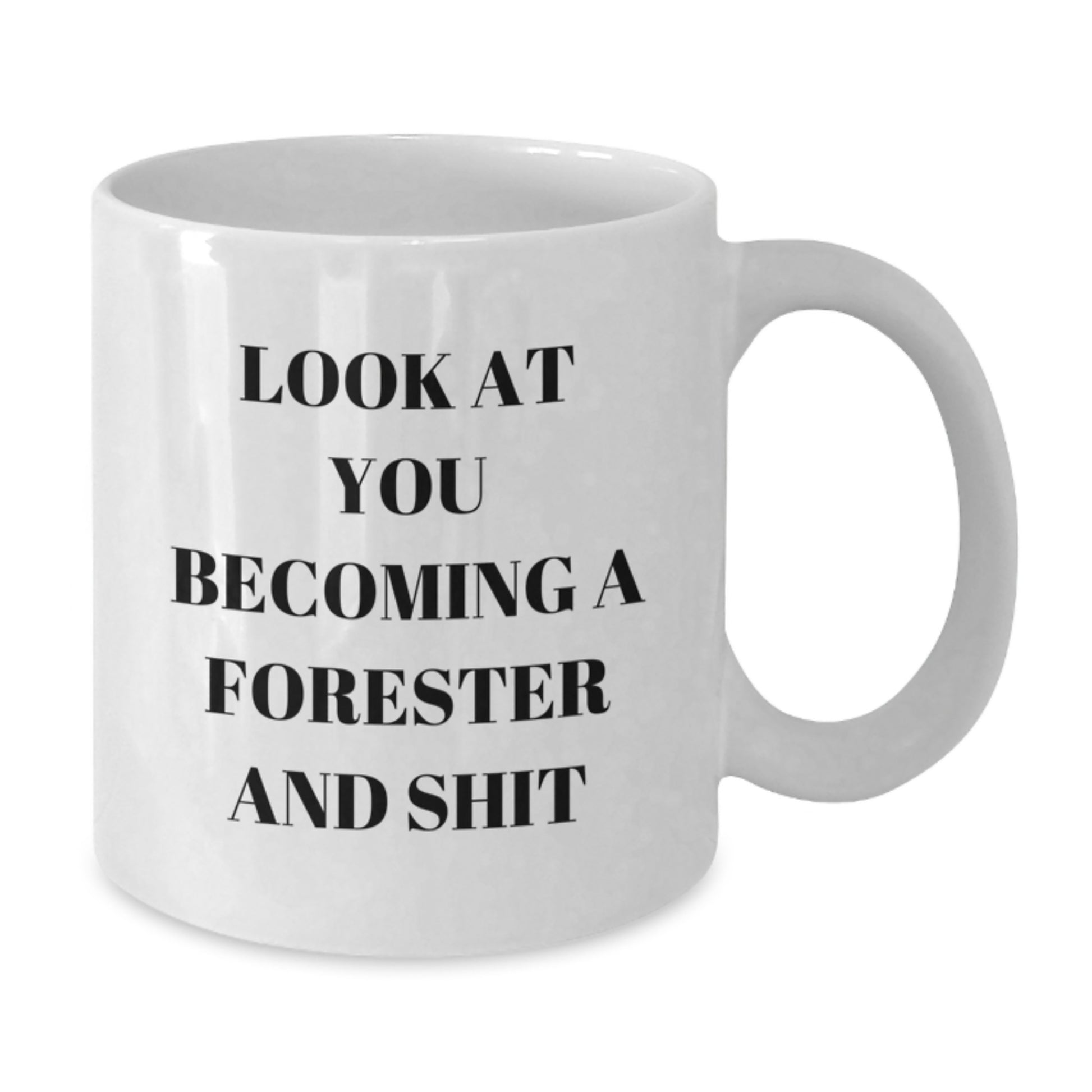 Funny Forester Gifts, Look at You Becoming a Forester and Shit, White Coffee Mug for Birthday, Gifts from Friends, Gifts for Forester - Additional