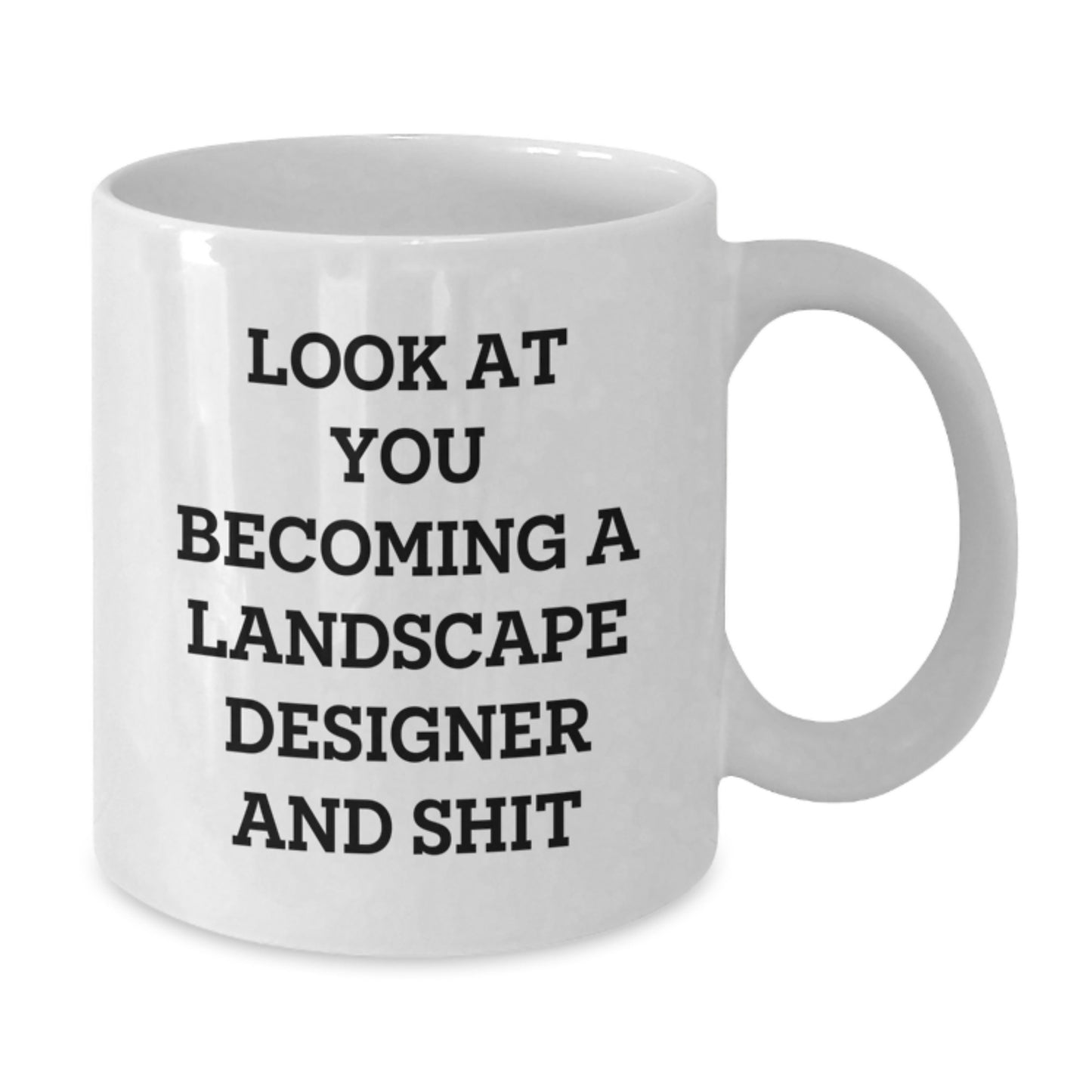 Funny Landscape Designer Gifts from Friends for Him Her Unique White Coffee Mug for Graduation Ceremony - Additional