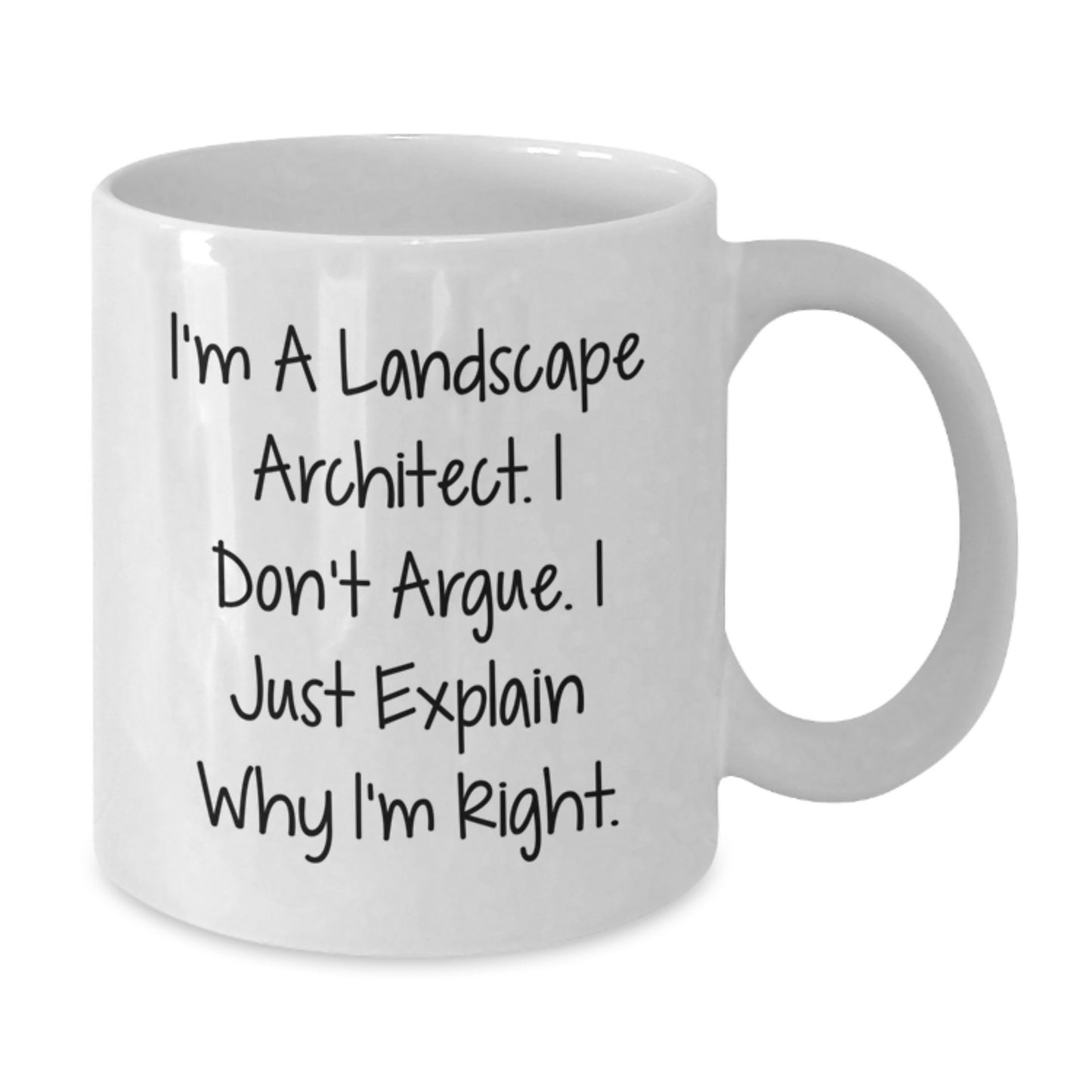Funny Gifts from Men, Gifts for Landscape Architects - White Coffee Mug, I'm Right Mug, Landscape Architect Birthday Unique Gift - Additional