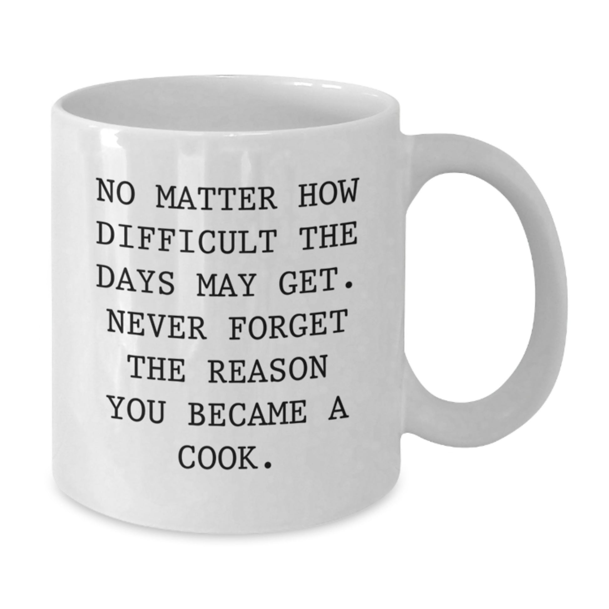 Funny Cook White Coffee Mug Gifts from Men to Graduation Recipients, Inspirational Quote for Her, Him, Family, Friends, and Coworkers - Additional