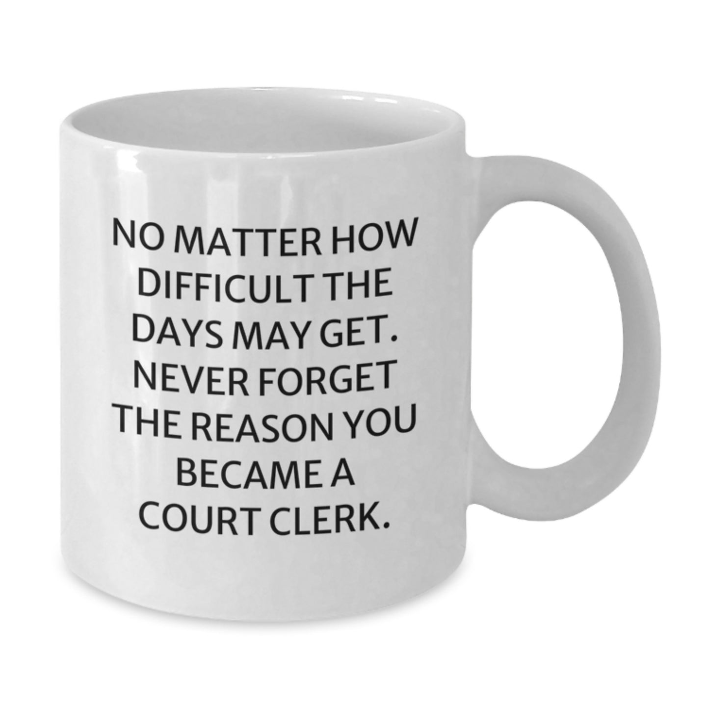 Funny Court Clerk Quotes White Coffee Mug, Inspirational Gifts for Court Clerk, Birthday Unique Gifts from Friends, Court Clerk Mug for Men and Women - Additional