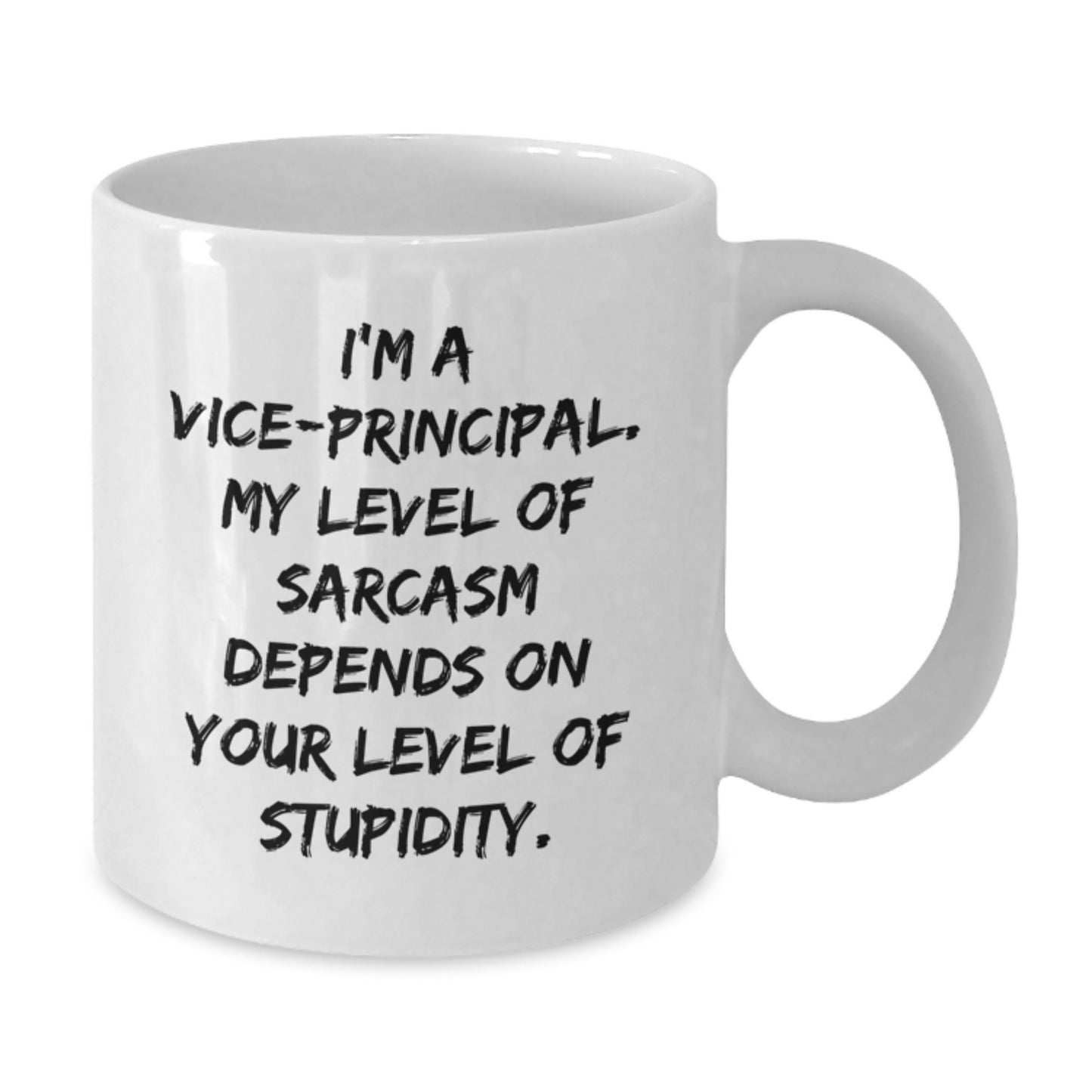 Vice-Principal Humor Gifts from Friends, Funny White Coffee Mug for Birthday, 11oz or 15oz Ceramic, Microwave and Dishwasher Safe - Additional