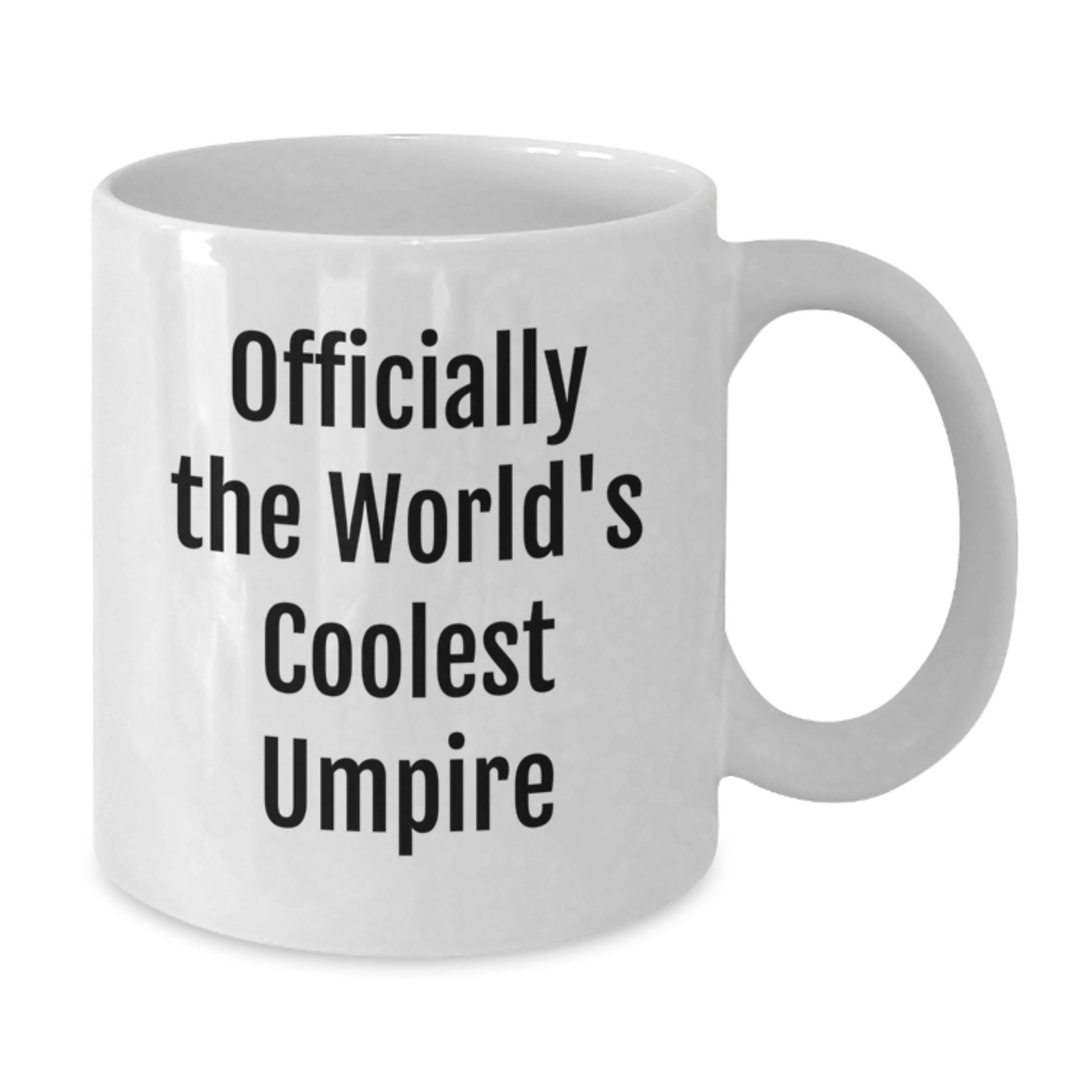 Funny Umpire Gifts for Him - Umpire Birthday Unique White Coffee Mug, 'Officially The World's Coolest Umpire' Quote, Gifts from Men, Gifts for Umpire - Additional