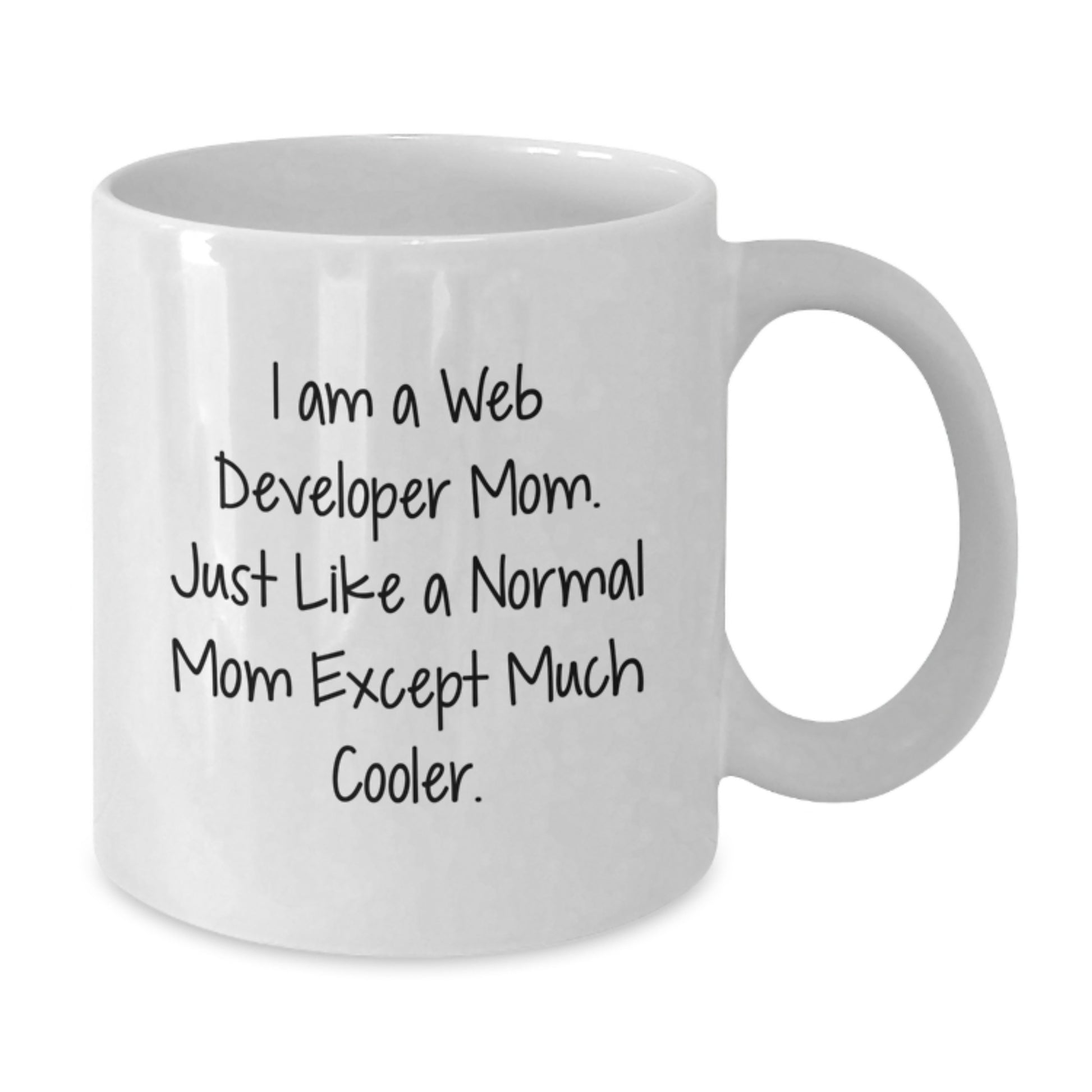 Funny Web Developer Mom Gifts from Mom to Web Developer Birthday Unique White Coffee Mugs - I'm a Web Developer Mom Just Like a Normal Mom Except Much Cooler - Additional