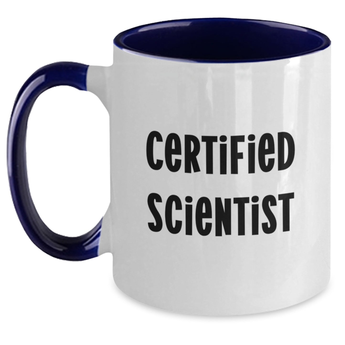 Funny Scientist Gifts from Friends to Men on Birthday, Two Tone Coffee Mug with Inspirational Quote - Main