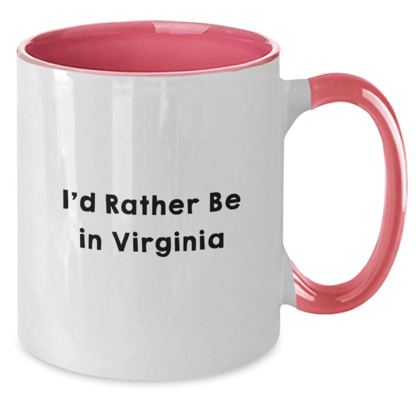 Virginia Gifts For Him, I'd Rather Be In Virginia Funny Two Tone Coffee Mug, Birthday Unique Presents For Men, Women, Friends, Family - Additional
