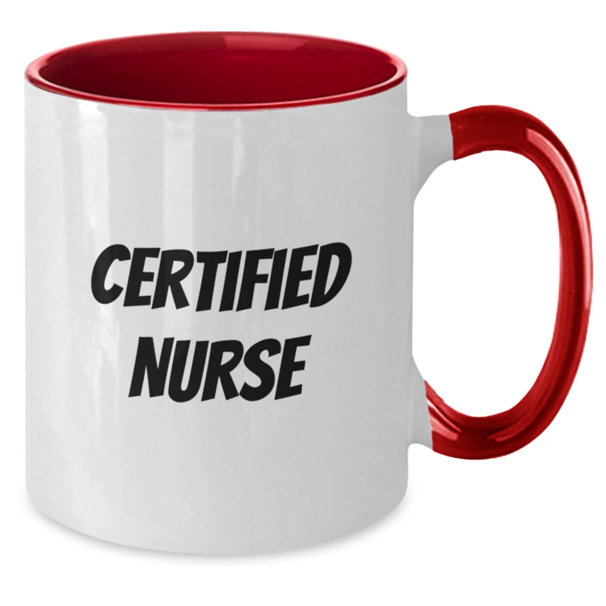 Certified Nurse Gifts from Friends for Graduation - Two Tone Funny Coffee Mug, Black and White, 11oz, Microwave and Dishwasher Safe - Additional