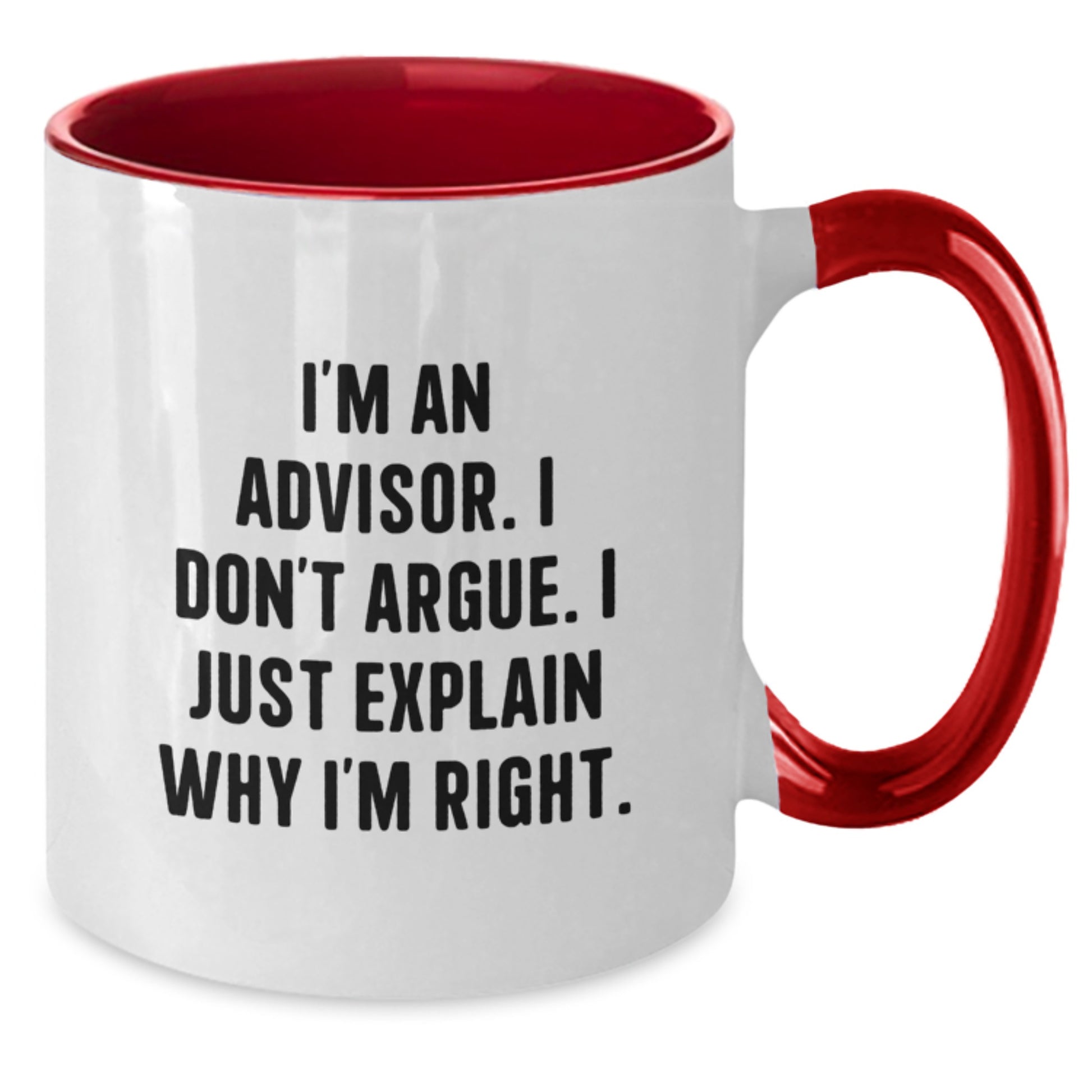 Funny Advisor Gifts from Friends for Birthday - I'm An Advisor Two Tone Coffee Mug, Unique and Inspirational Mug for Advisors - Additional