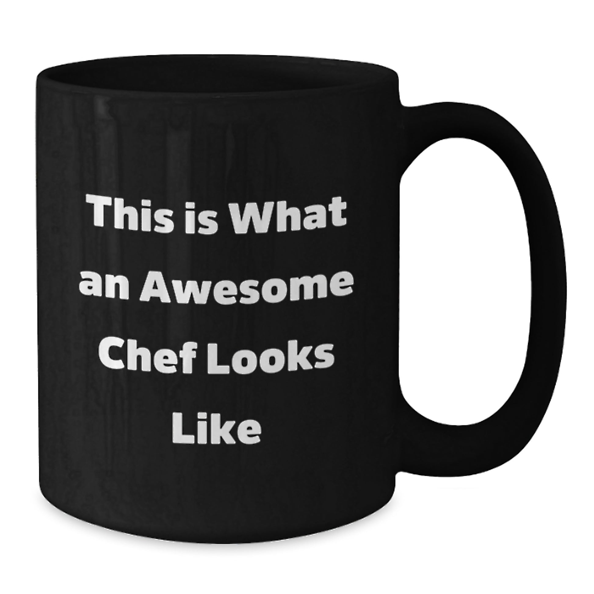 Funny Chef Gifts for Graduation - Black Coffee Mug with Inspirational Quote 'This Is What An Awesome Chef Looks Like' from Friends and Family - Additional