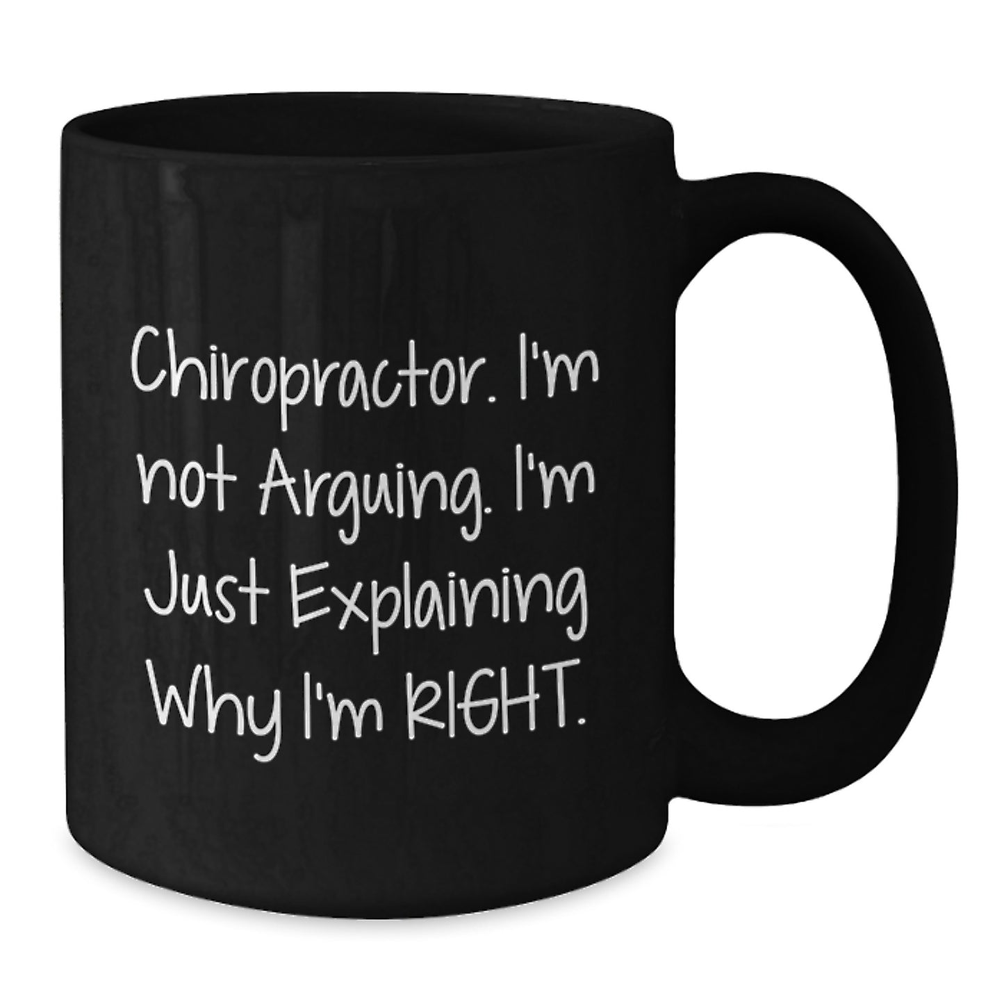 Chiropractor Humor Gifts from Family - Funny Black Coffee Mug Birthday Unique Presents for Men Women Friends Coworkers - Additional