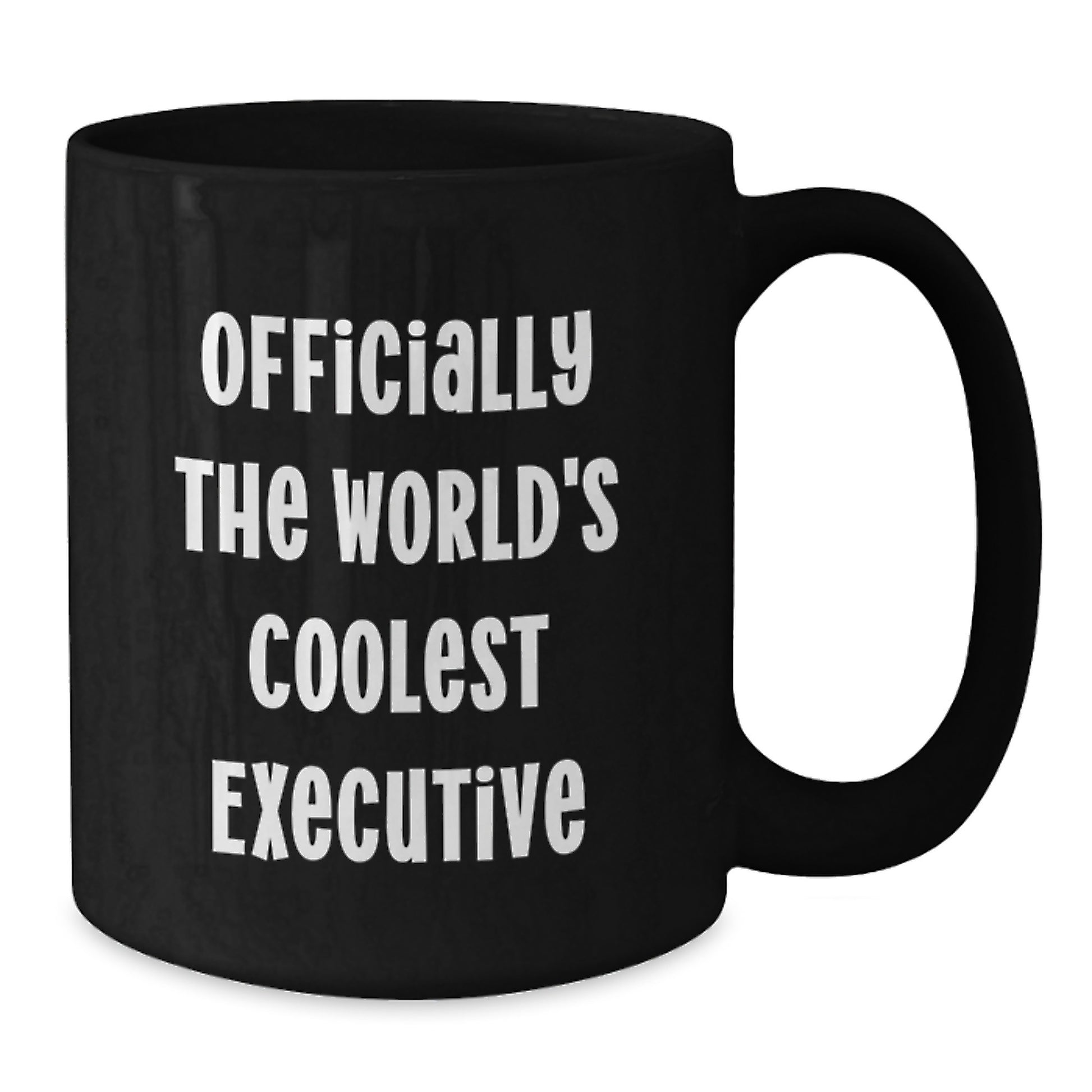 Executive Black Coffee Mug, 'Officially The World's Coolest Executive' Funny Quote, Gifts from Men for Executive Birthday Unique Gifts - Additional