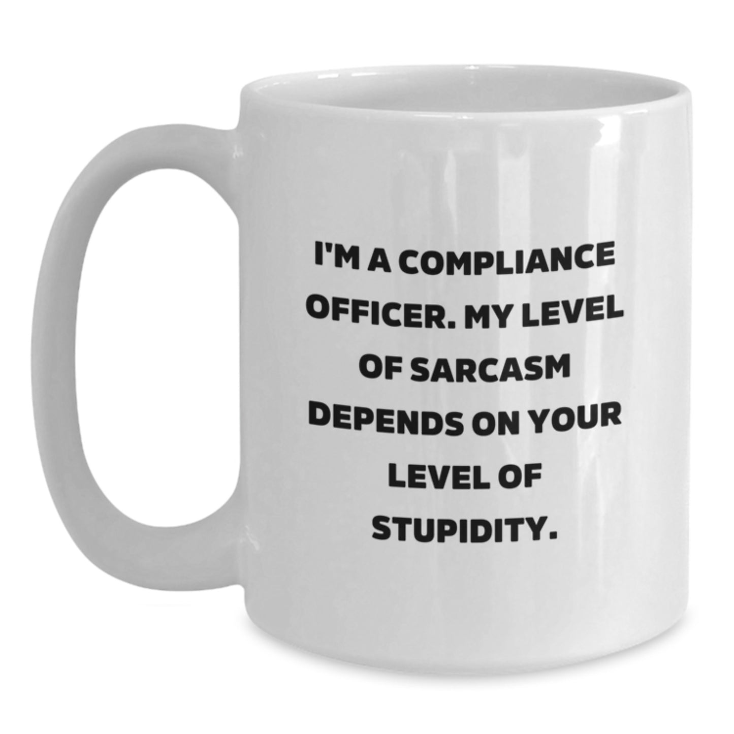 Funny Compliance Officer Gifts from Friends for Compliance Officer, White Coffee Mug, Birthday Unique Presents - Main