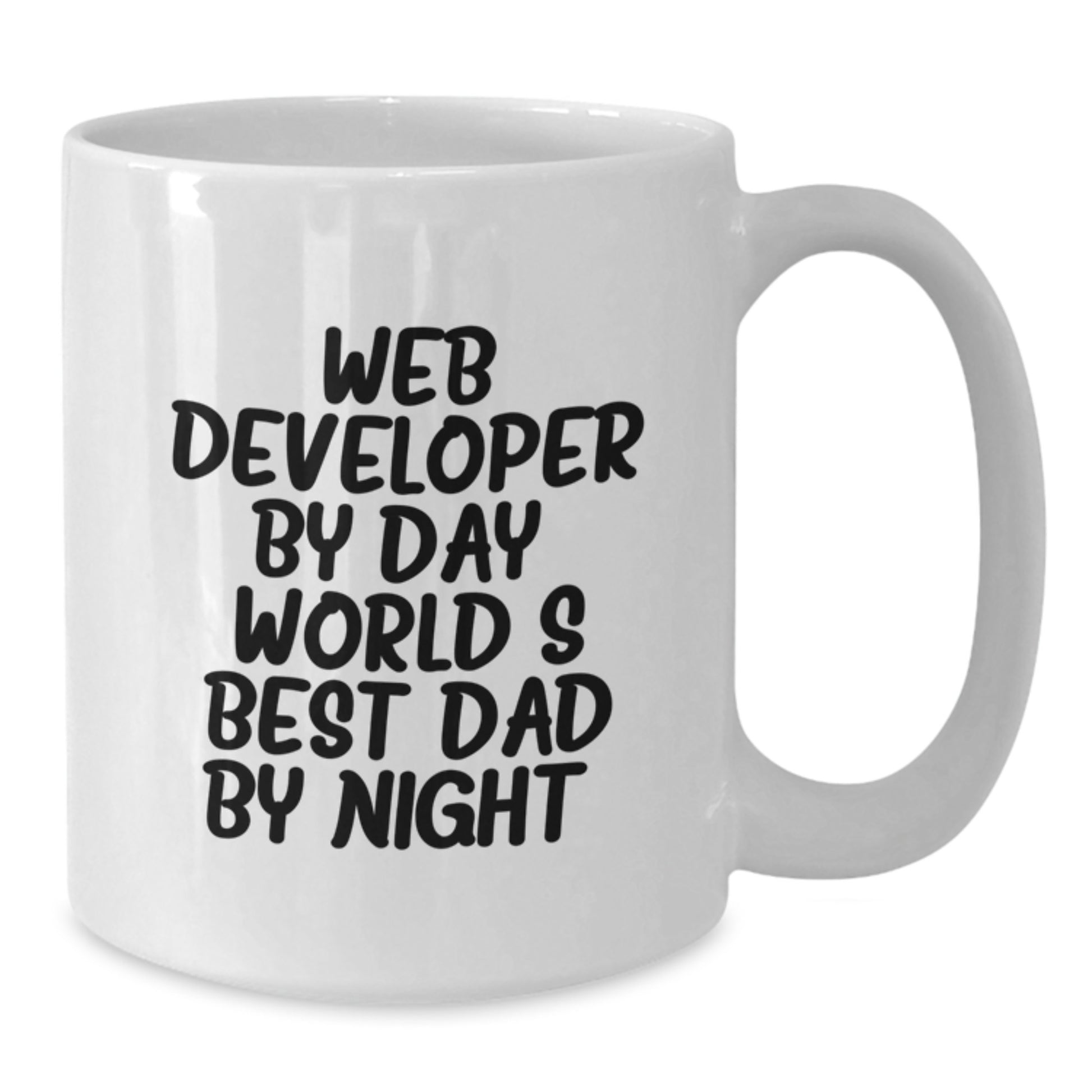 Funny Web Developer Gifts from Men to Web Developers, World's Best Dad White Coffee Mug for Graduation, Unique Gifts for Web Developers - Additional