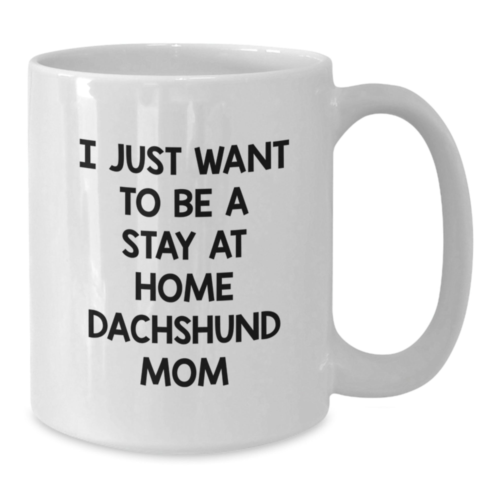 Funny Dachshund Dog Mom Gifts from Women to Friends for Graduation Unique White Coffee Mugs I Just Want To Be A Stay At Home Dachshund Mom - Additional