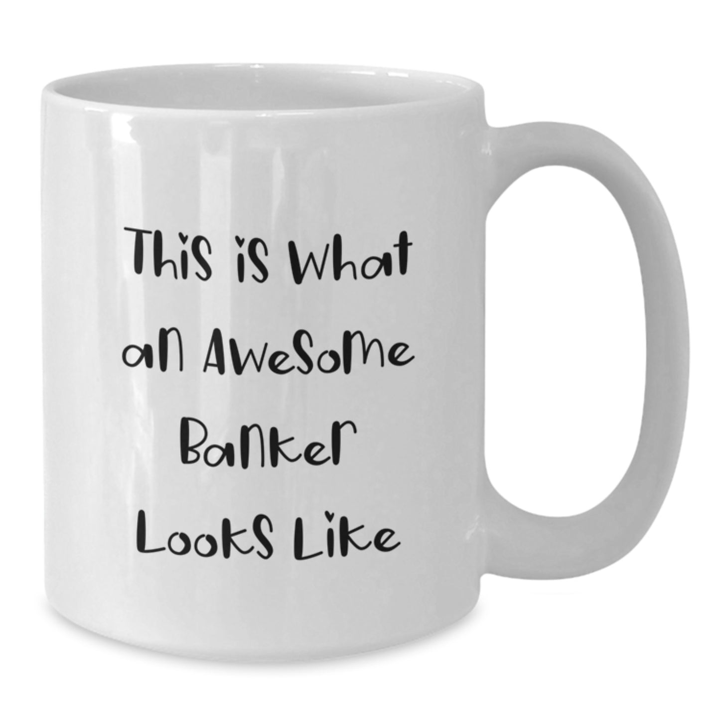Funny Banker Gifts, White Coffee Mug - 'This Is What An Awesome Banker Looks Like' for Men, Women, or Coworkers, Graduation Unique Gifts from Family, Friends - Additional