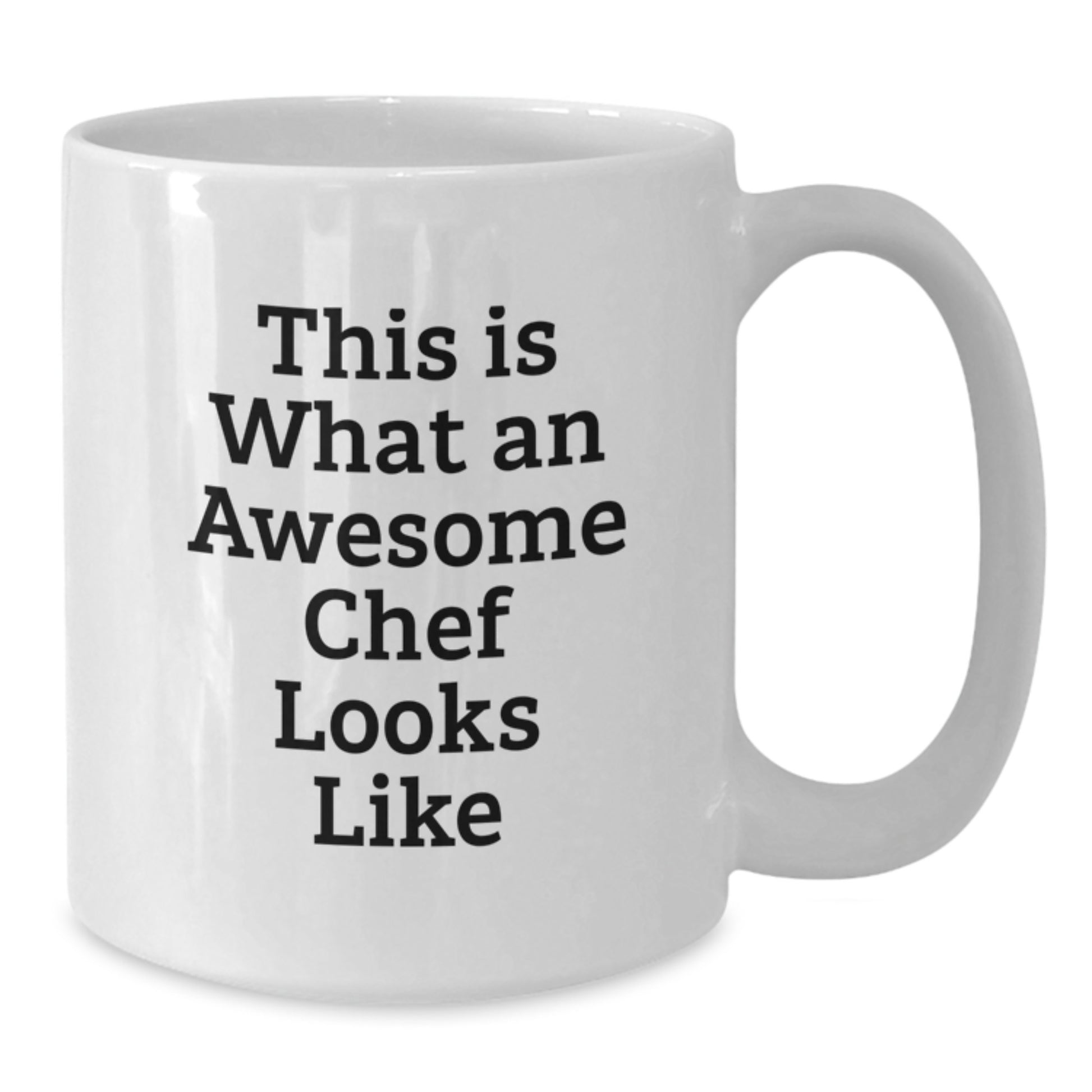Funny Chef Gifts from Friends for Graduation, White Coffee Mug - 'This Is What An Awesome Chef Looks Like' - Additional