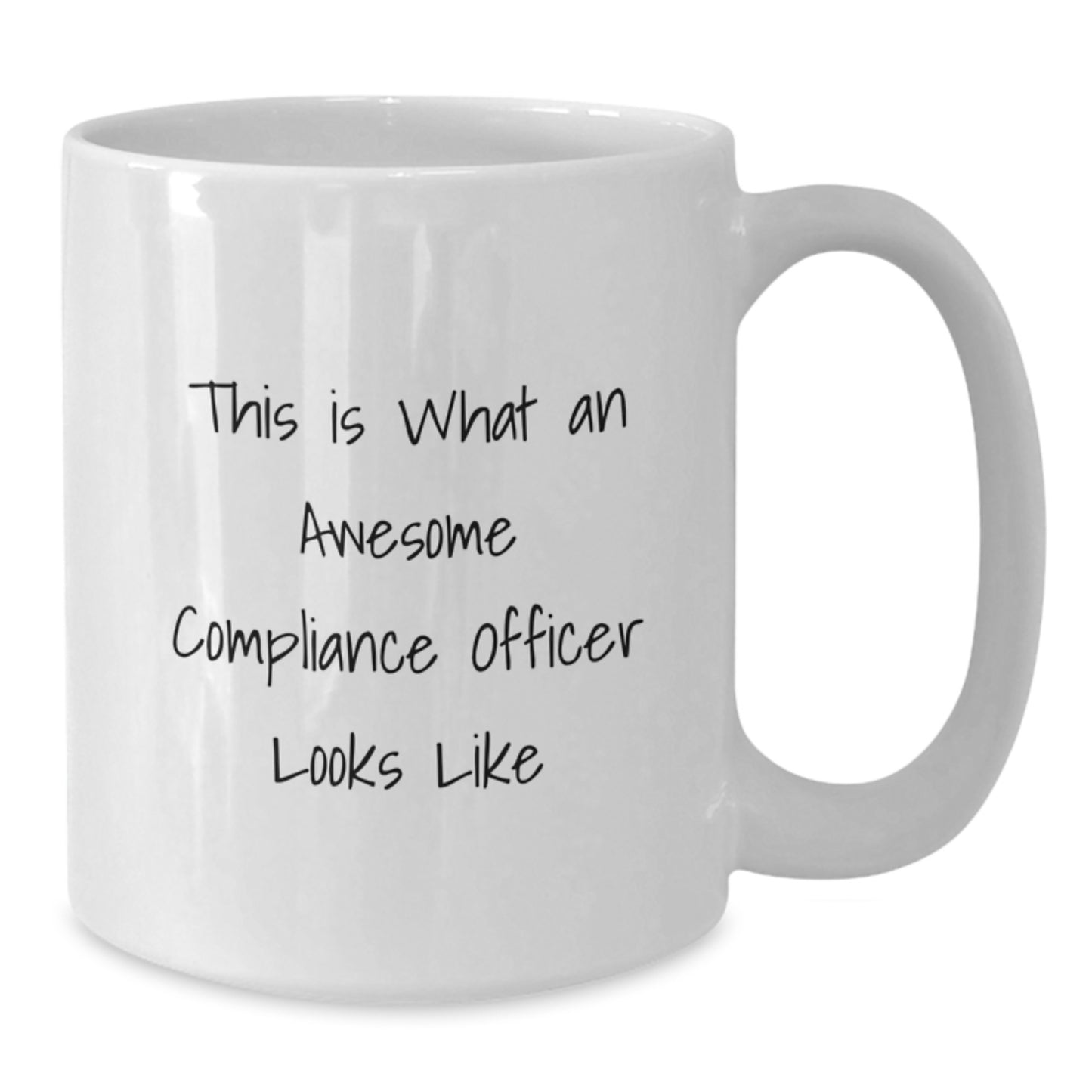 Funny Compliance Officer Gifts from Friends, Unique White Coffee Mugs for Men, Women, or Coworkers, This Is What An Awesome Compliance Officer Looks Like, Graduation Unique Gifts - Additional