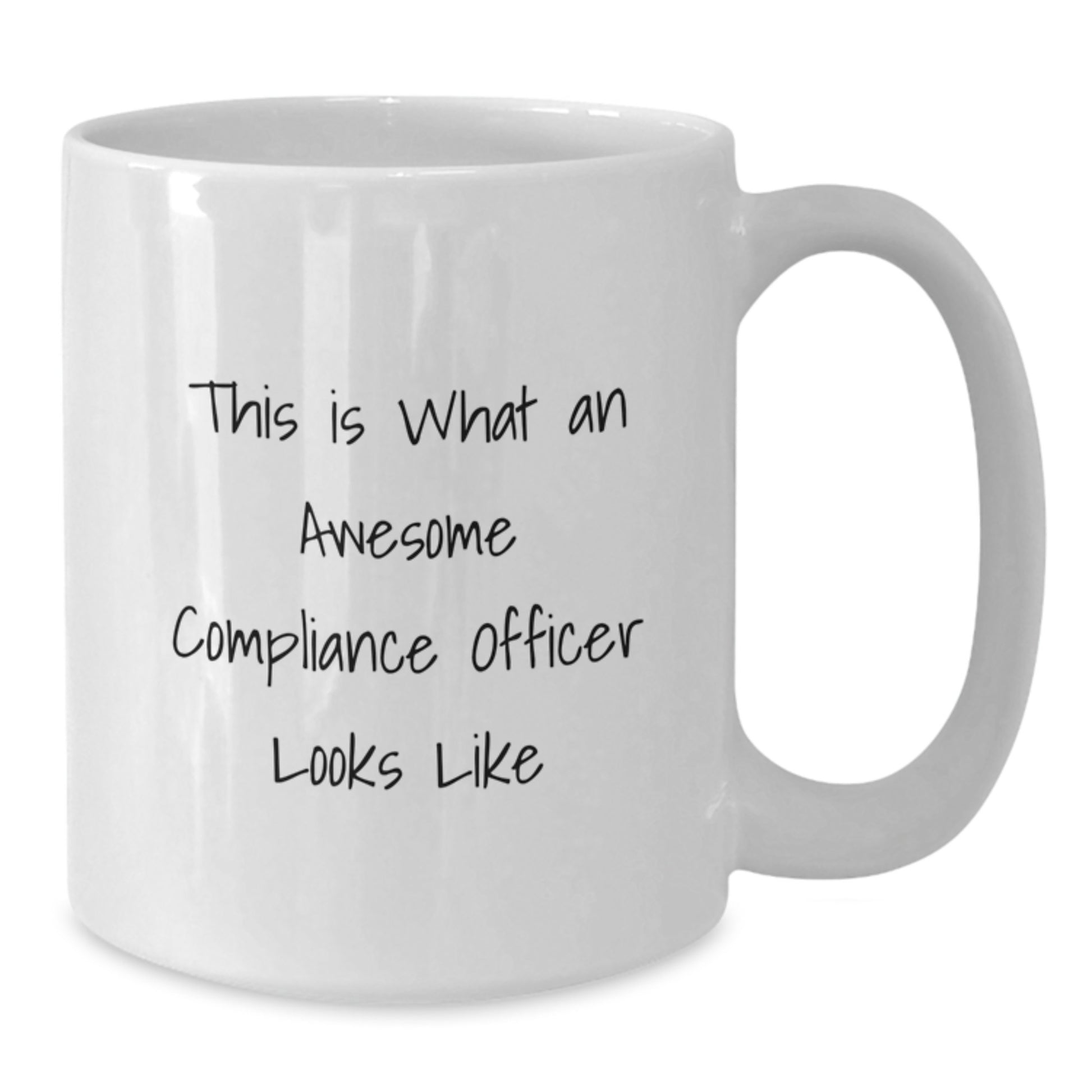 Funny Compliance Officer Gifts from Friends, Unique White Coffee Mugs for Men, Women, or Coworkers, This Is What An Awesome Compliance Officer Looks Like, Graduation Unique Gifts - Additional