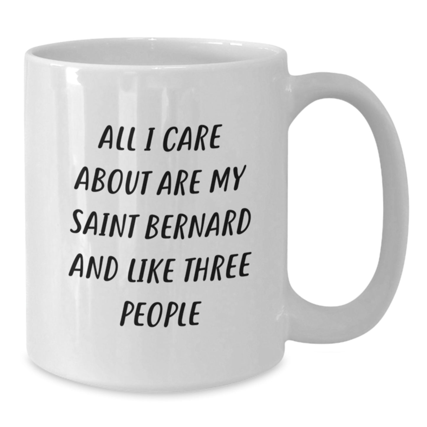 Funny Saint Bernard Dog Lover Gifts from Friends, Gifts for Saint Bernard Dog Enthusiasts, White Coffee Mug for Birthday - Additional