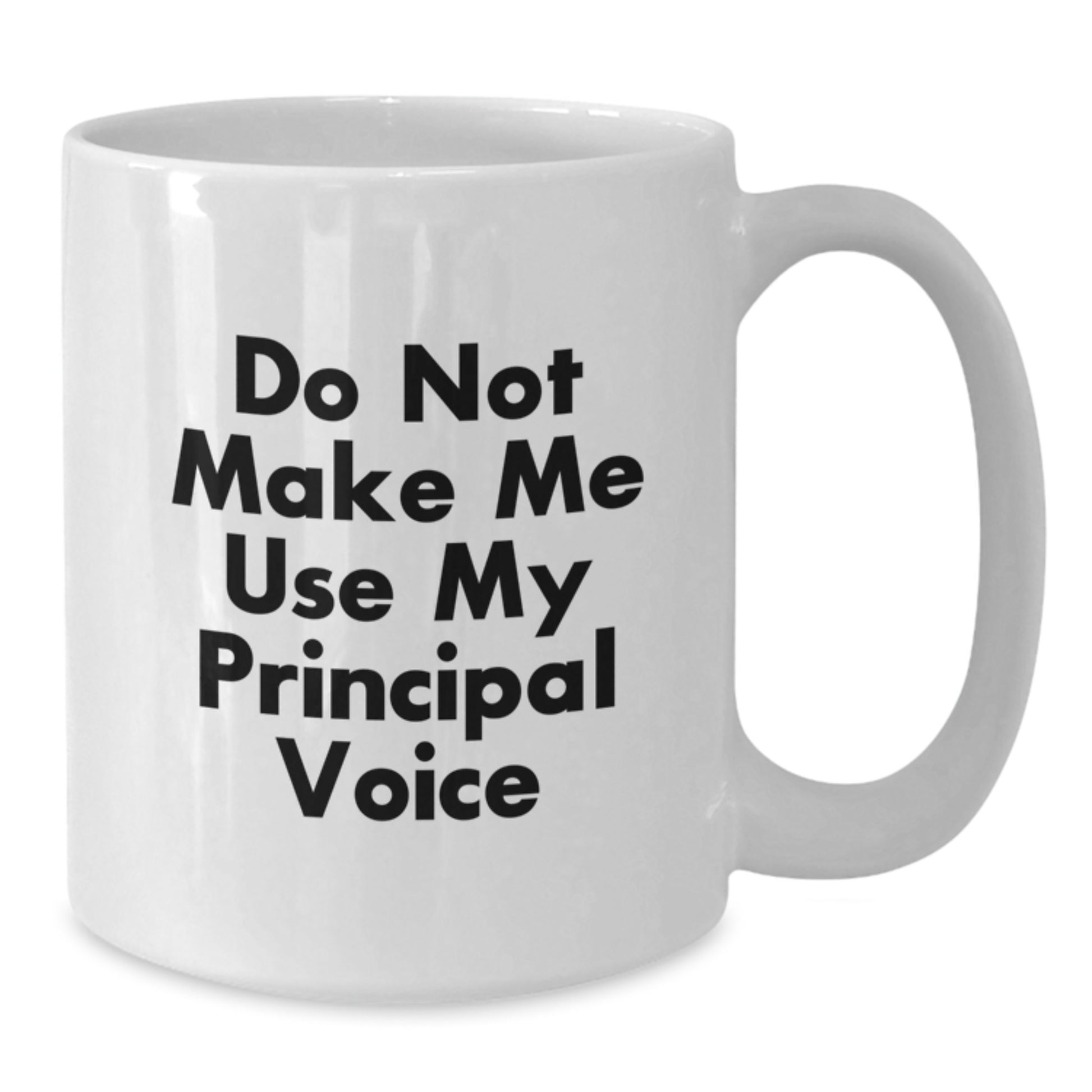 Funny Principal Gifts from Friends for Graduation White Coffee Mugs - 'Do Not Make Me Use My Principal Voice' - Unique Graduation Gifts for Principal - Additional